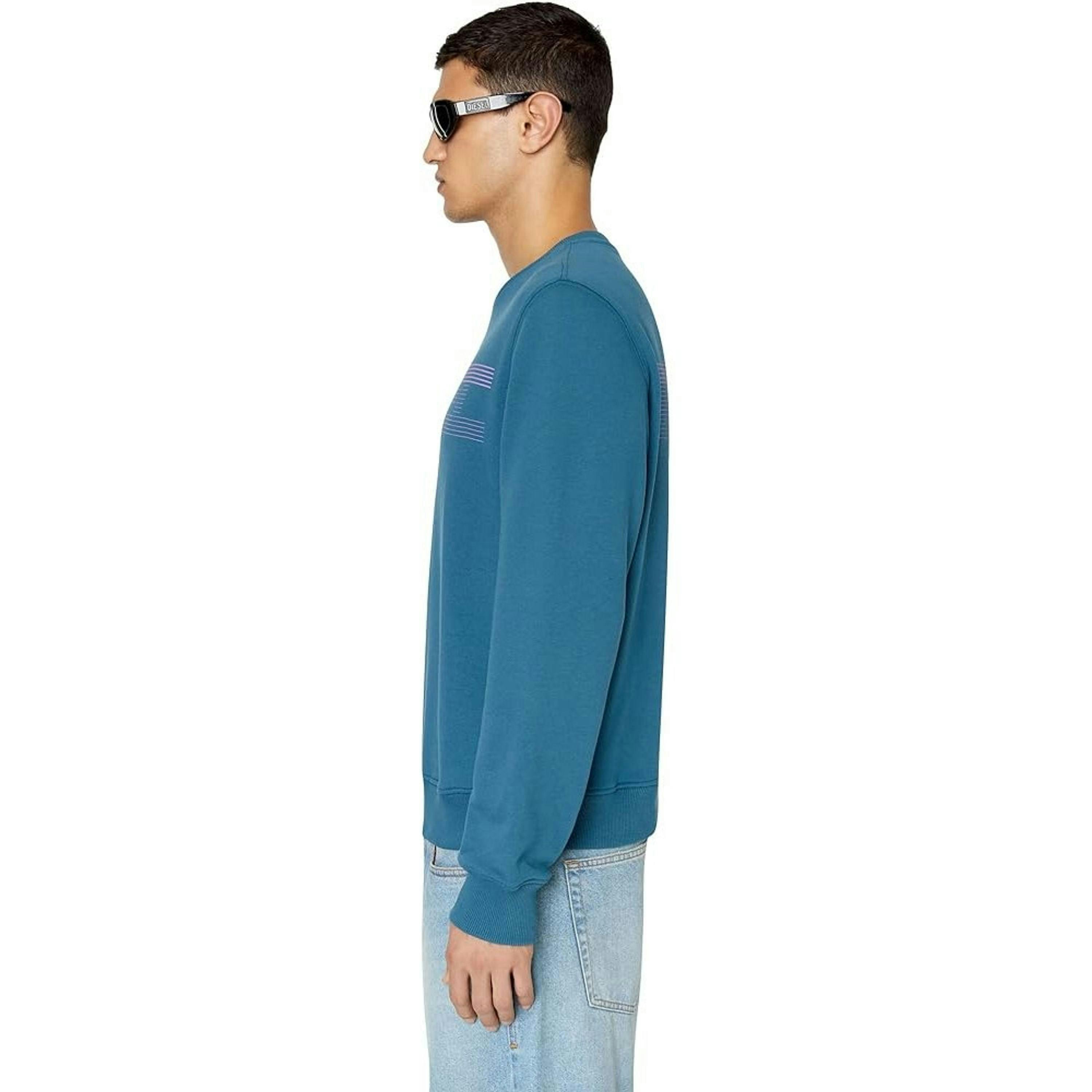 Diesel Unisex Adult Striped Logo Sweatshirt , view 3 of 5