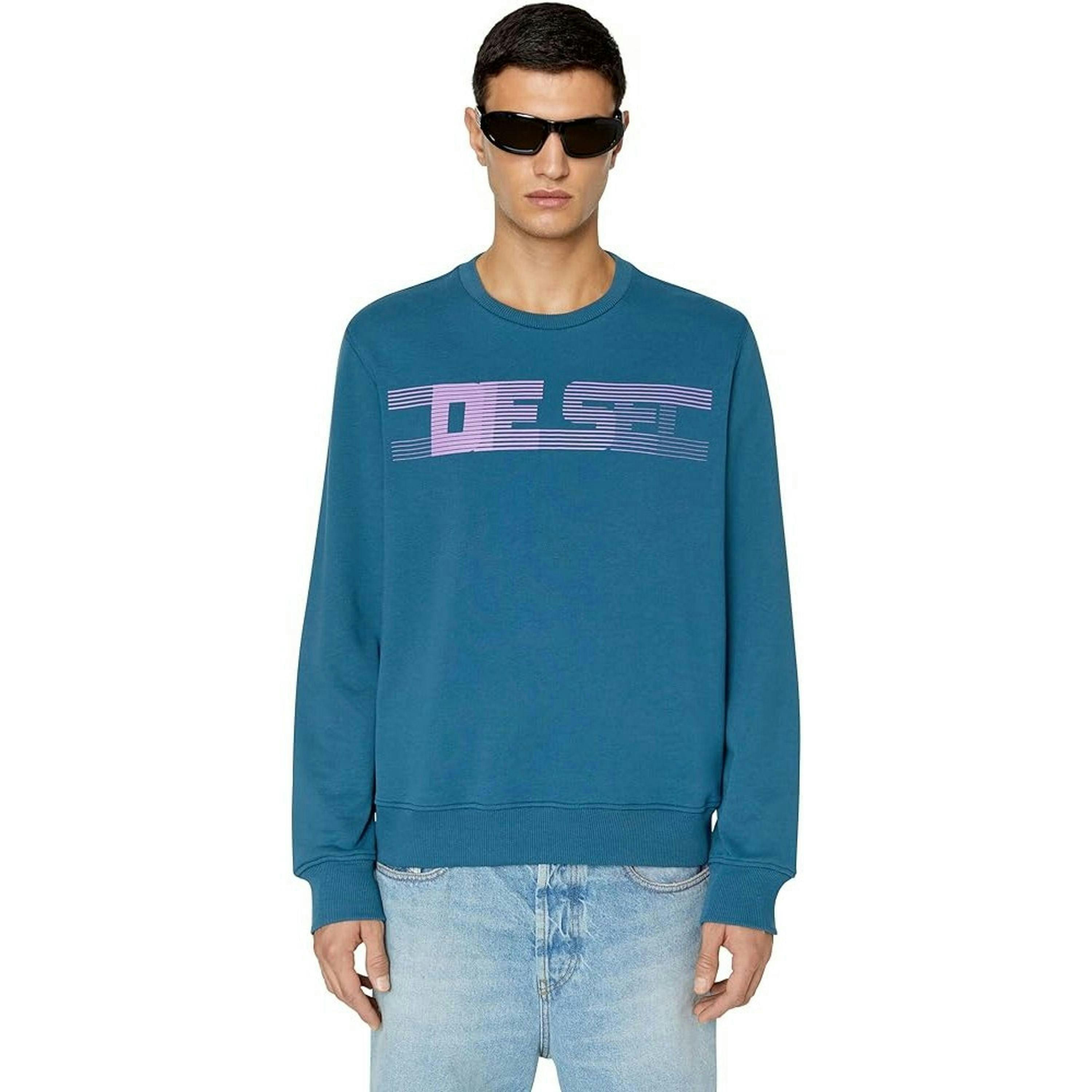 Diesel Unisex Adult Striped Logo Sweatshirt , view 5 of 5