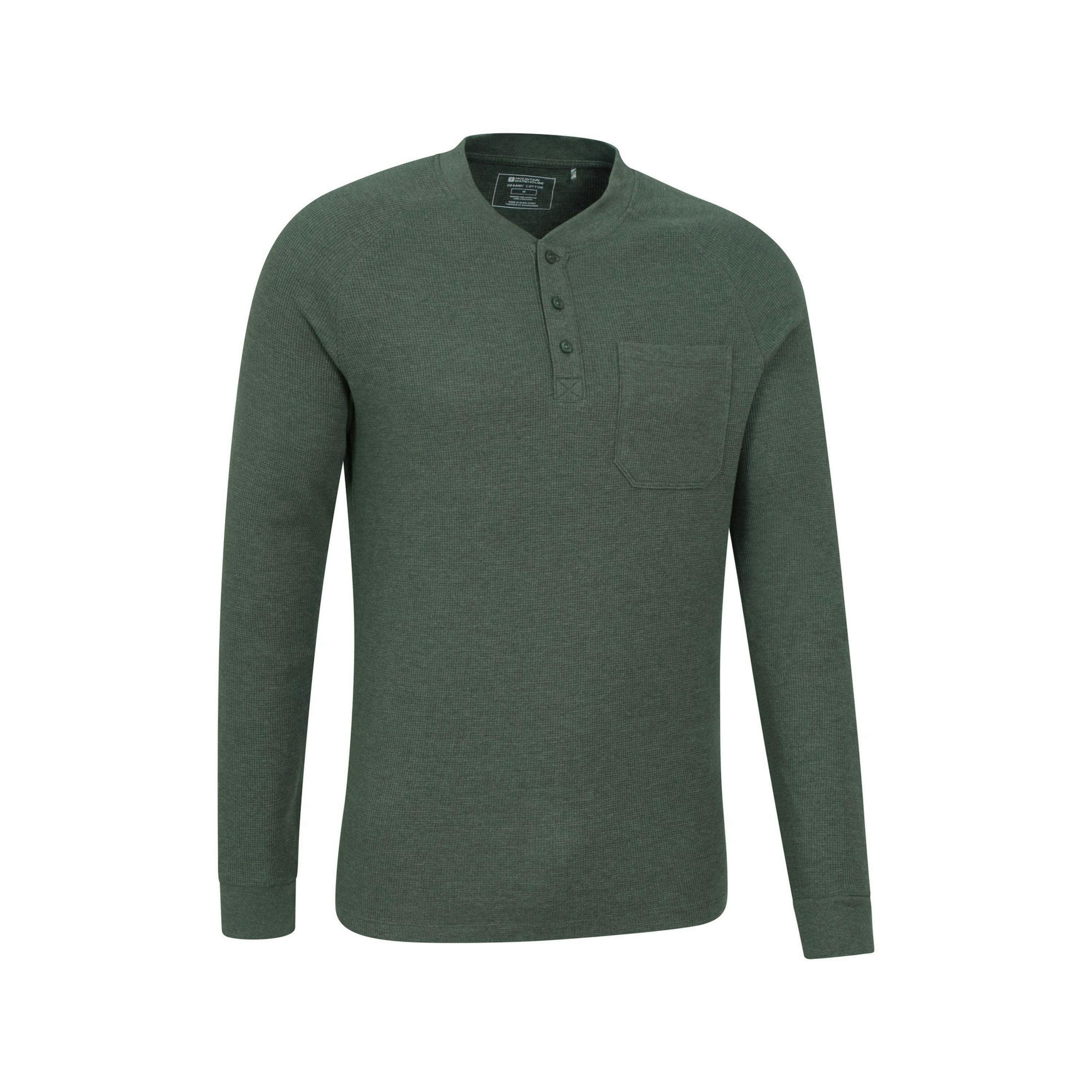 Mountain Warehouse Mens Selby Waffle Henley T-Shirt , view 3 of 4