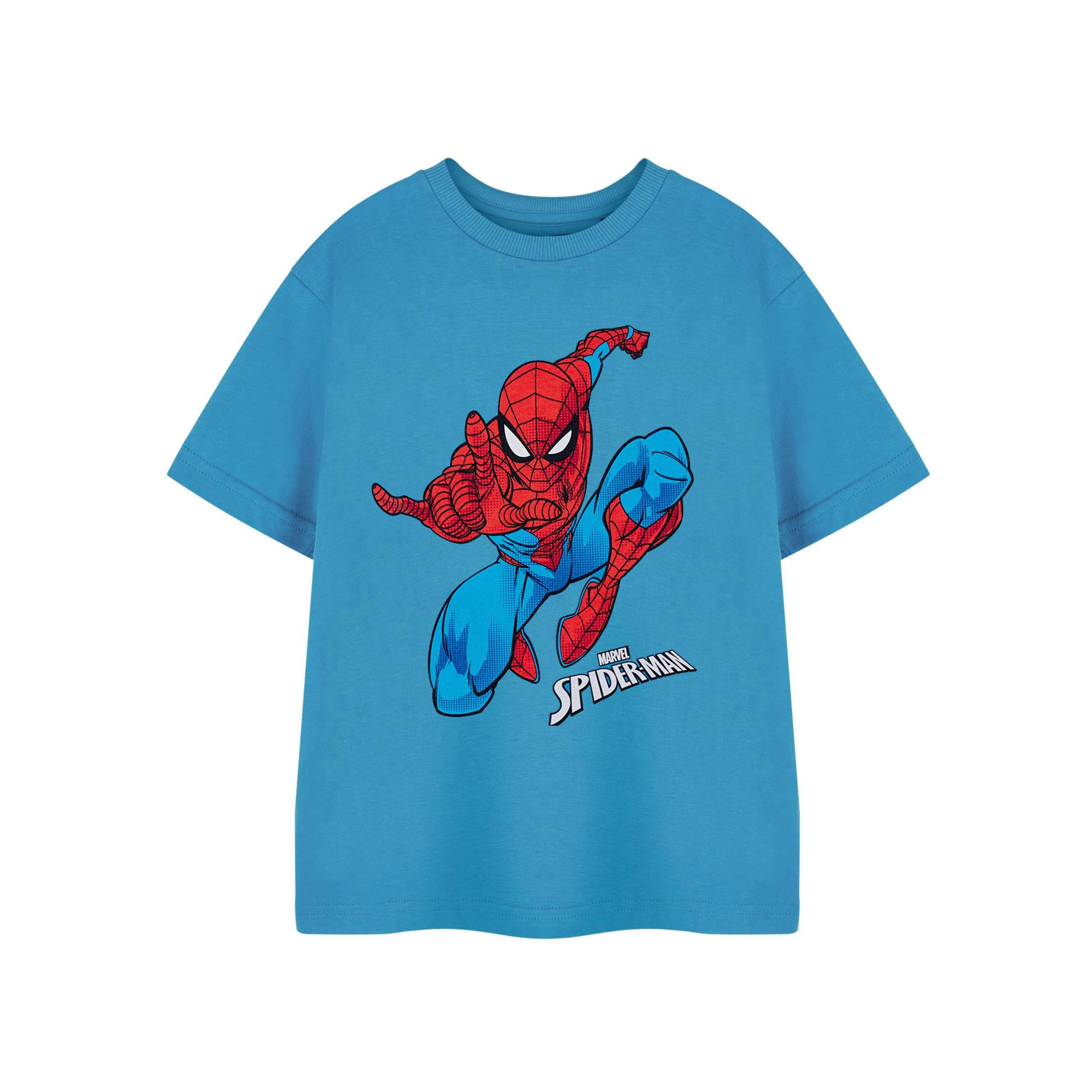 Spiderman Boys Blue Jump Short Sleeved T-Shirt by Vanilla Underground , view 1 of 1