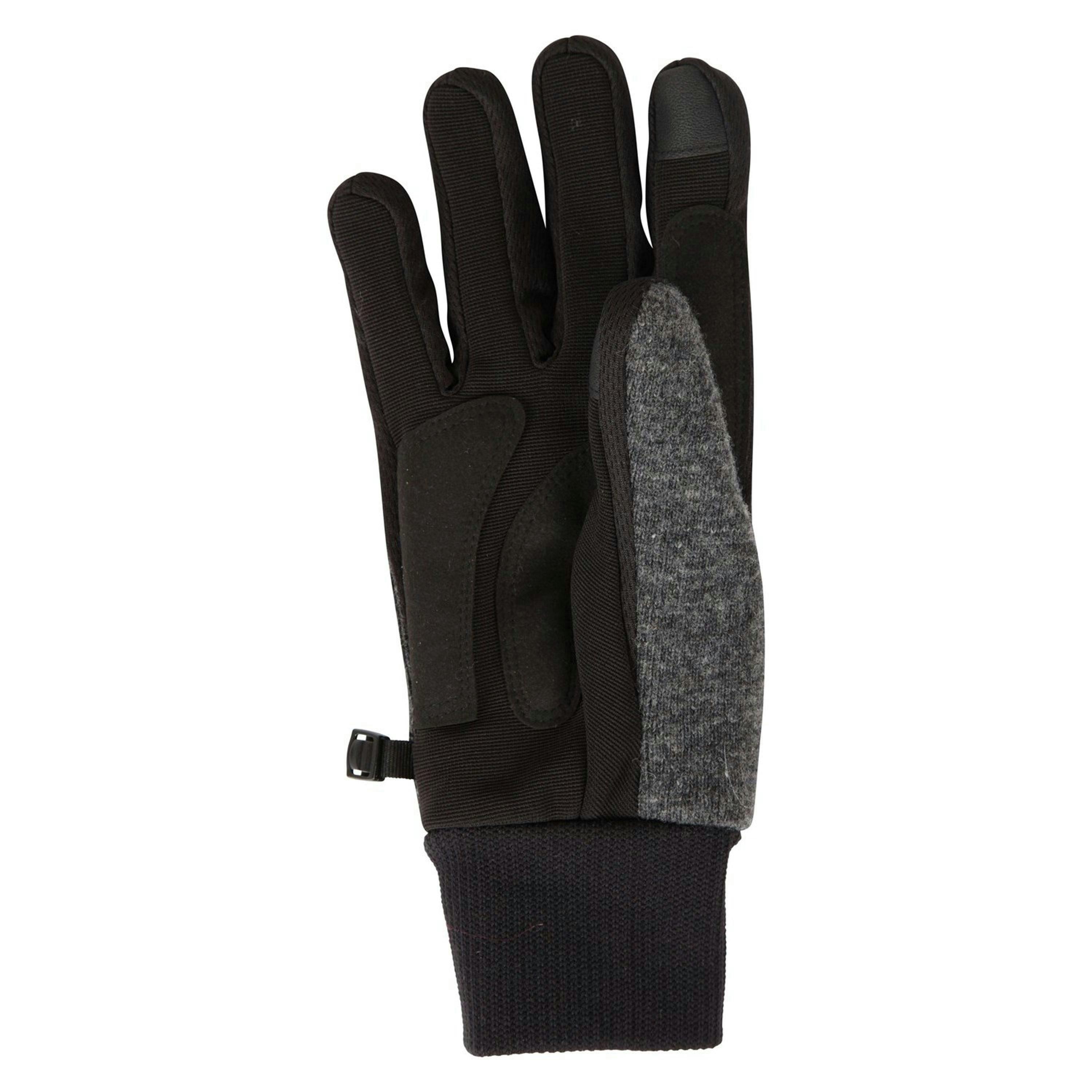 Mountain Warehouse Mens Windproof Faux Fur Lined Touch Gloves , view 2 of 3