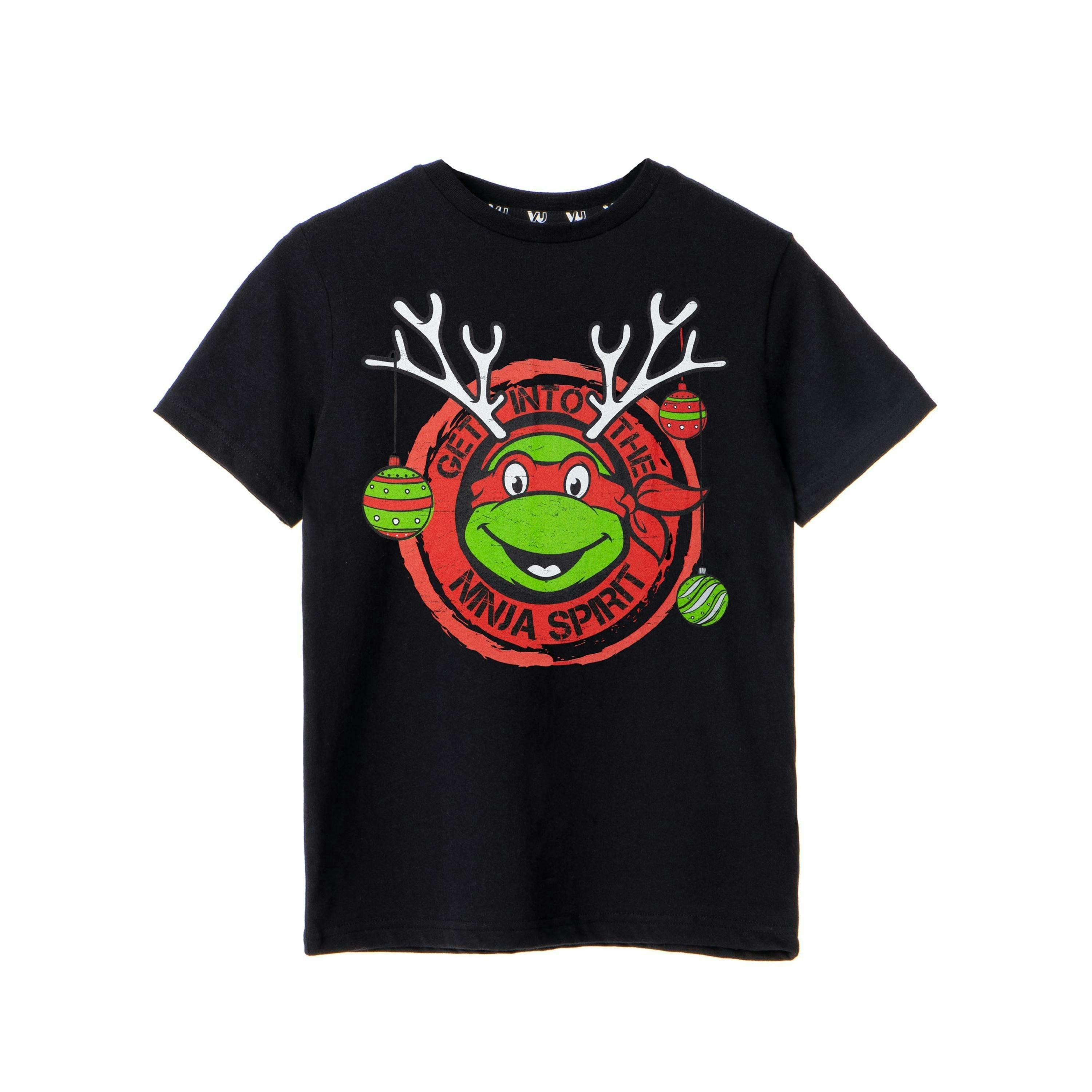 Teenage Mutant Ninja Turtles Boys Black Ninja Spirit Short Sleeved T-Shirt by Vanilla Underground , view 1 of 1