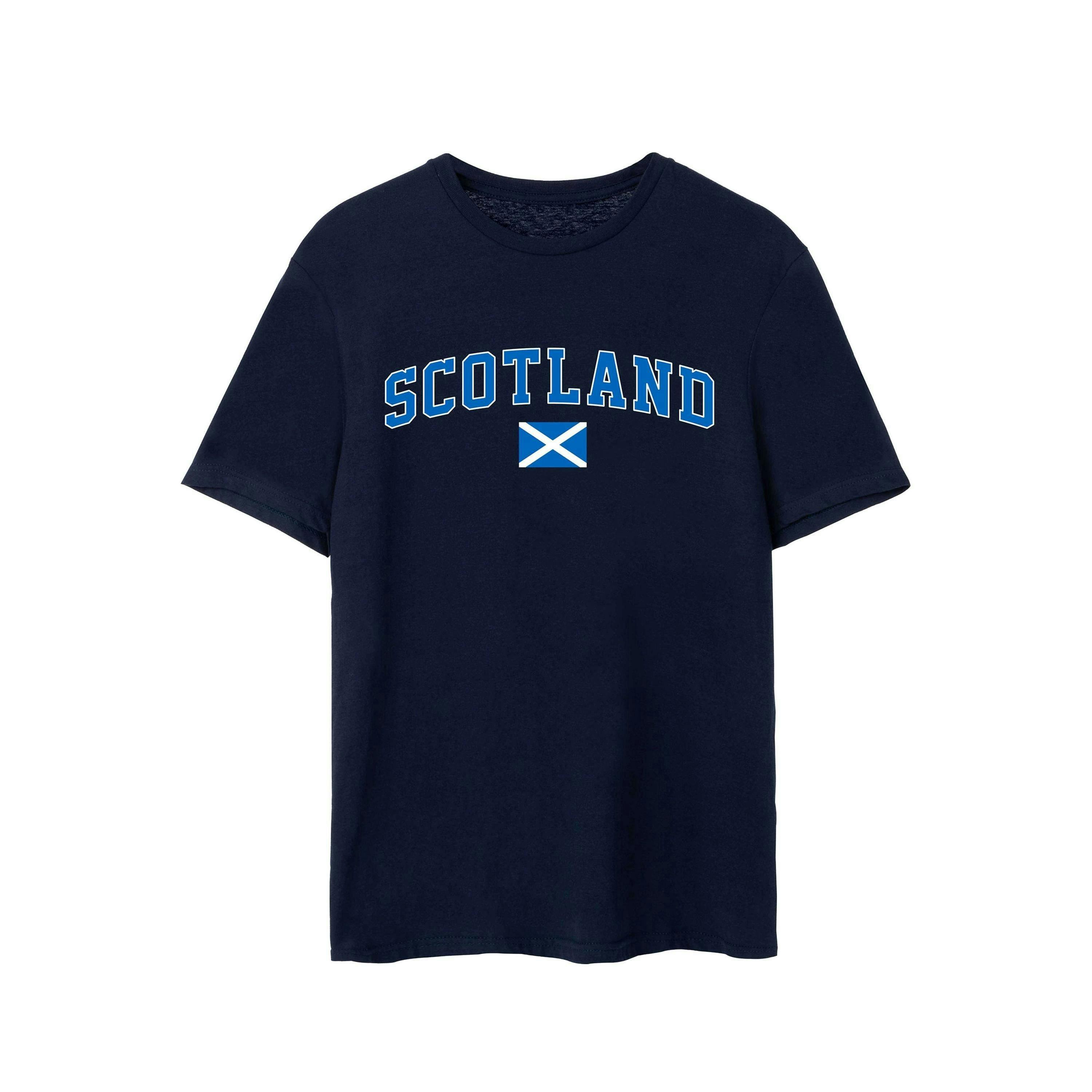 Show Me The Merch Unisex Blue Scotland Short Sleeved T-Shirt by Vanilla Underground , view 1 of 1