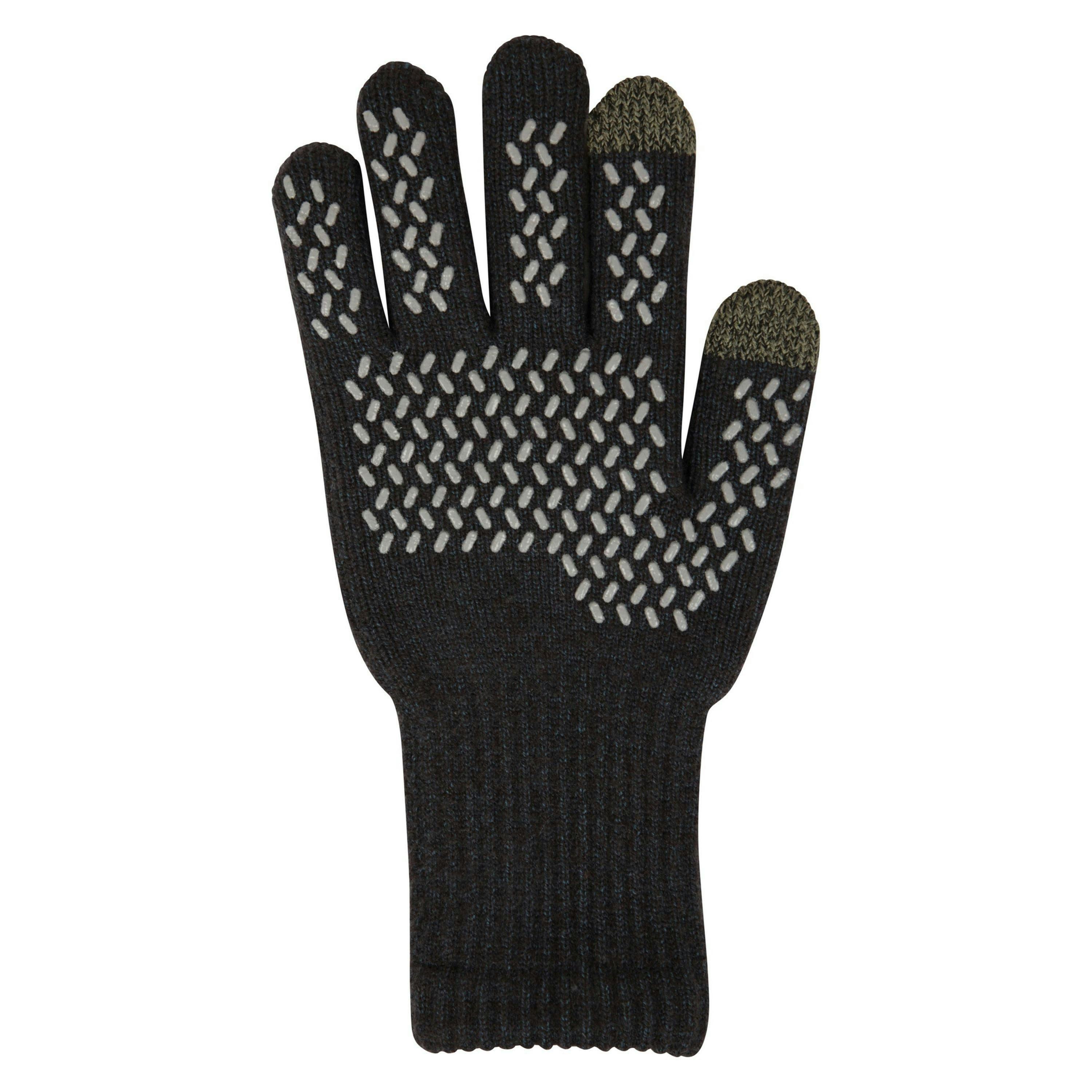 Mountain Warehouse Mens Gripped Waterproof Knitted Winter Gloves , view 2 of 4