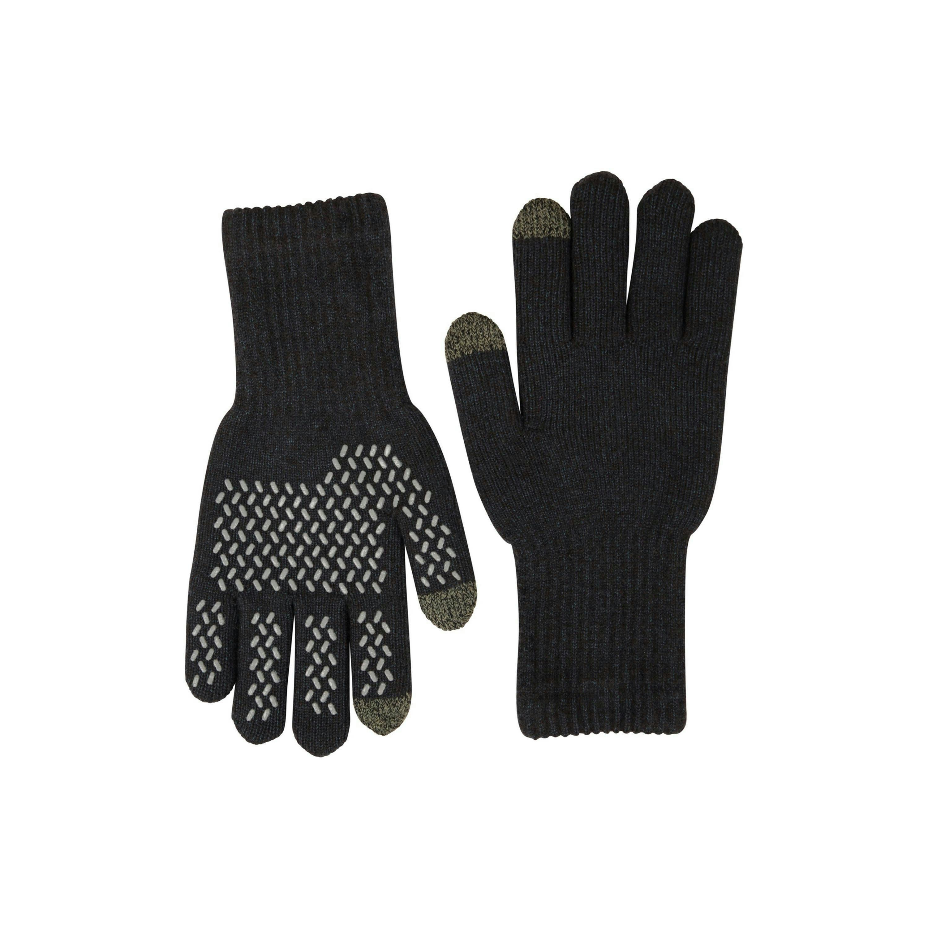 Mountain Warehouse Mens Gripped Waterproof Knitted Winter Gloves , view 3 of 4