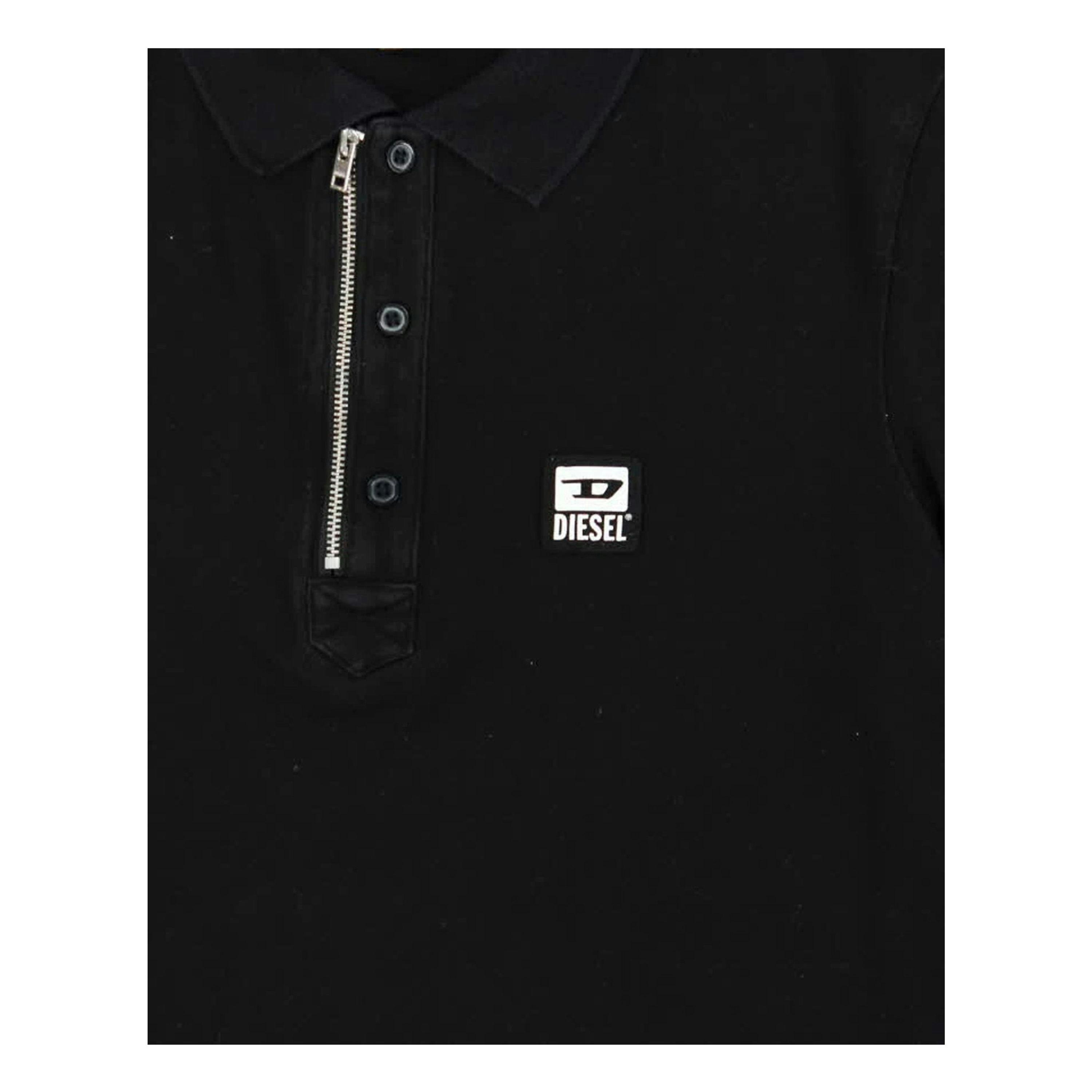 Diesel Mens T-Harry Zip Neck Polo Shirt , view 3 of 4