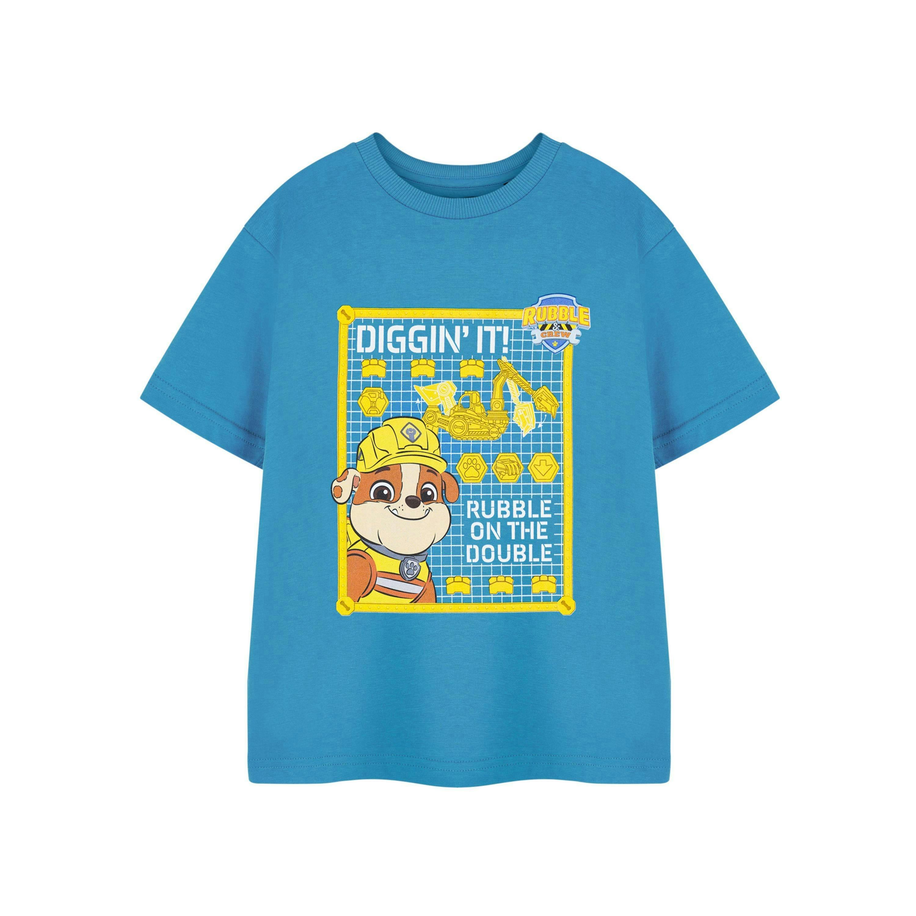 Paw Patrol Boys Blue Diggin' It Short Sleeved T-Shirt by Vanilla Underground , view 1 of 1