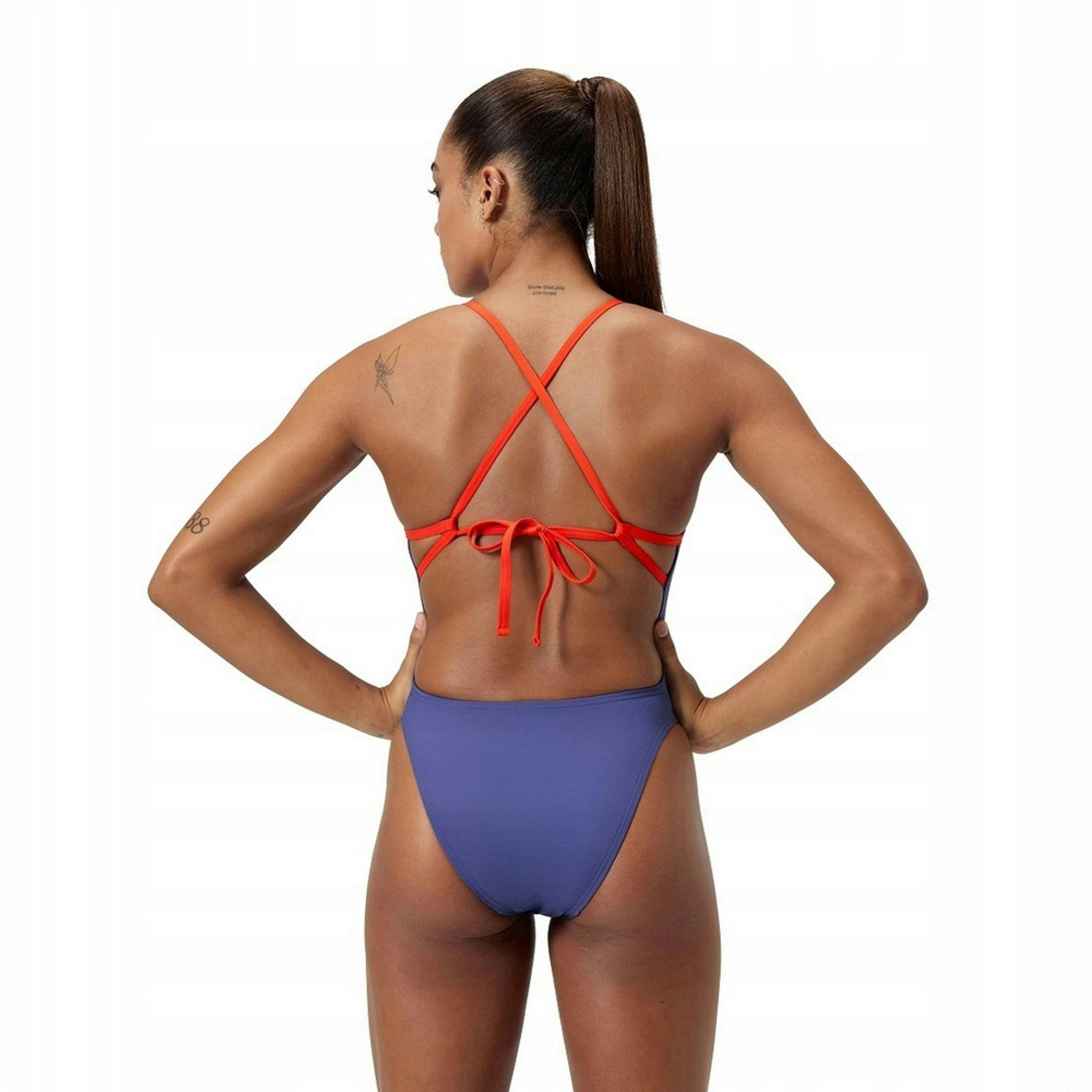 Speedo Womens/Ladies Solid Tie Back One Piece Swimsuit , view 2 of 6