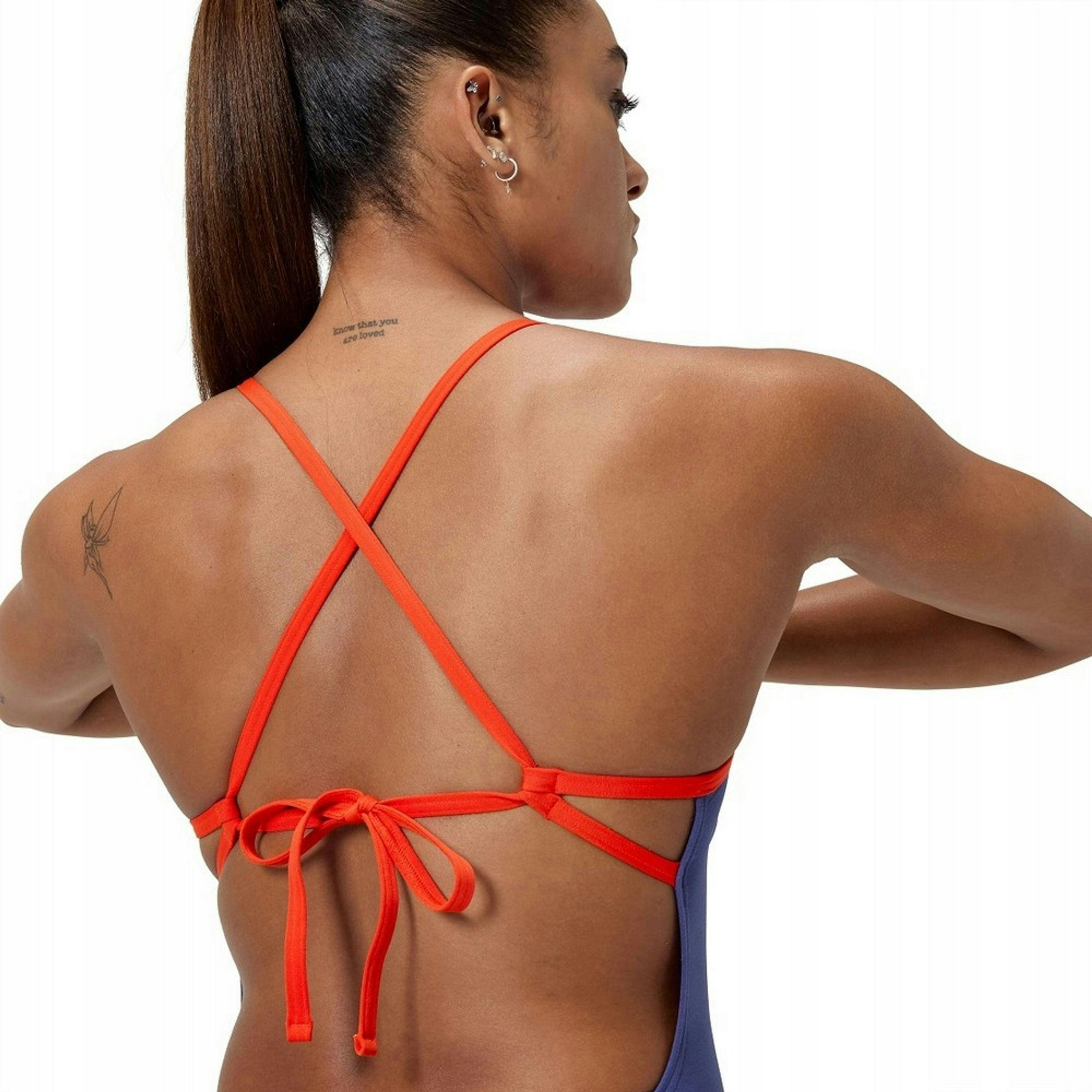 Speedo Womens/Ladies Solid Tie Back One Piece Swimsuit , view 5 of 6