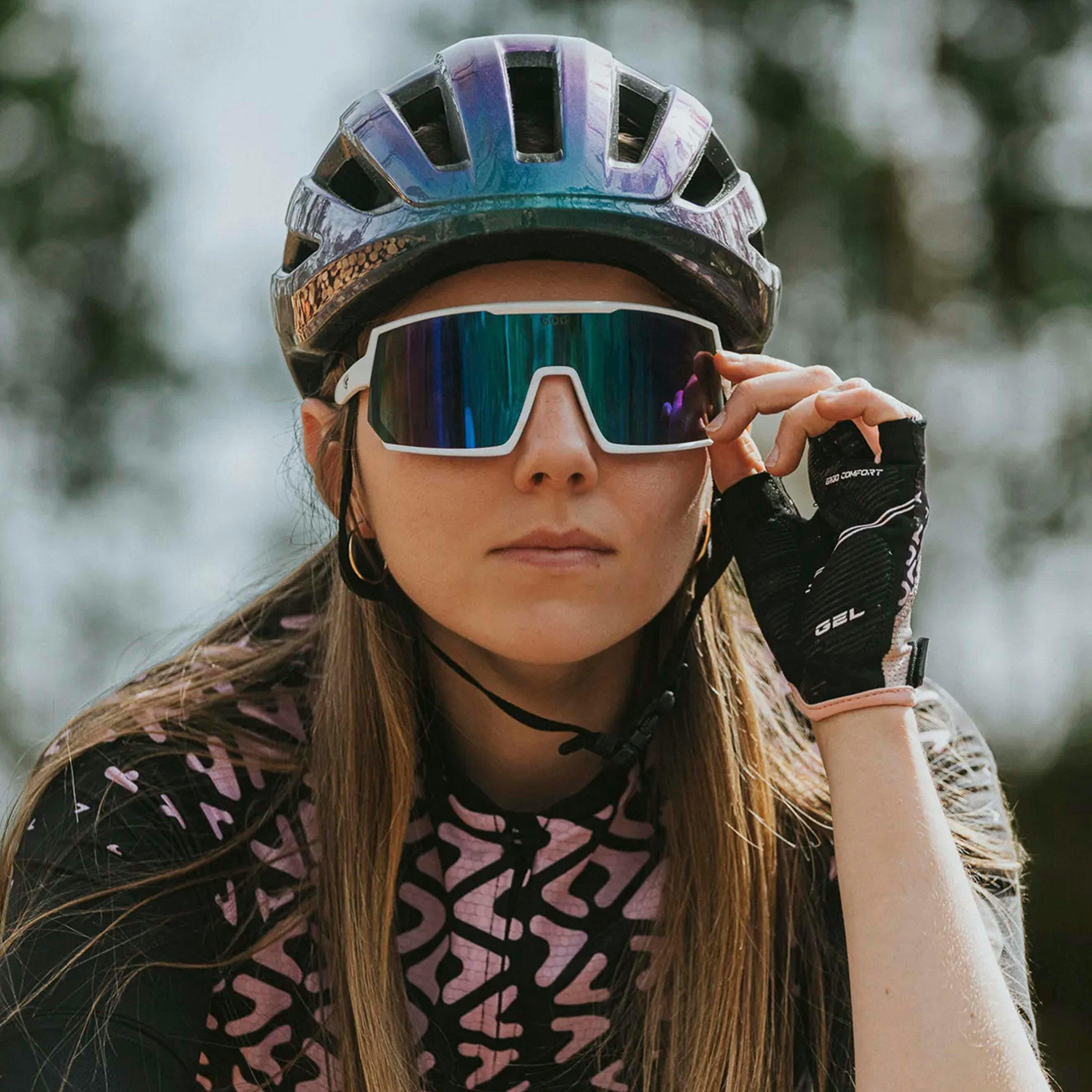 Unisex Polarised UV400 Cycling Sunglasses with Anti-Fog Mirror Hydrophobic Lens , view 4 of 5