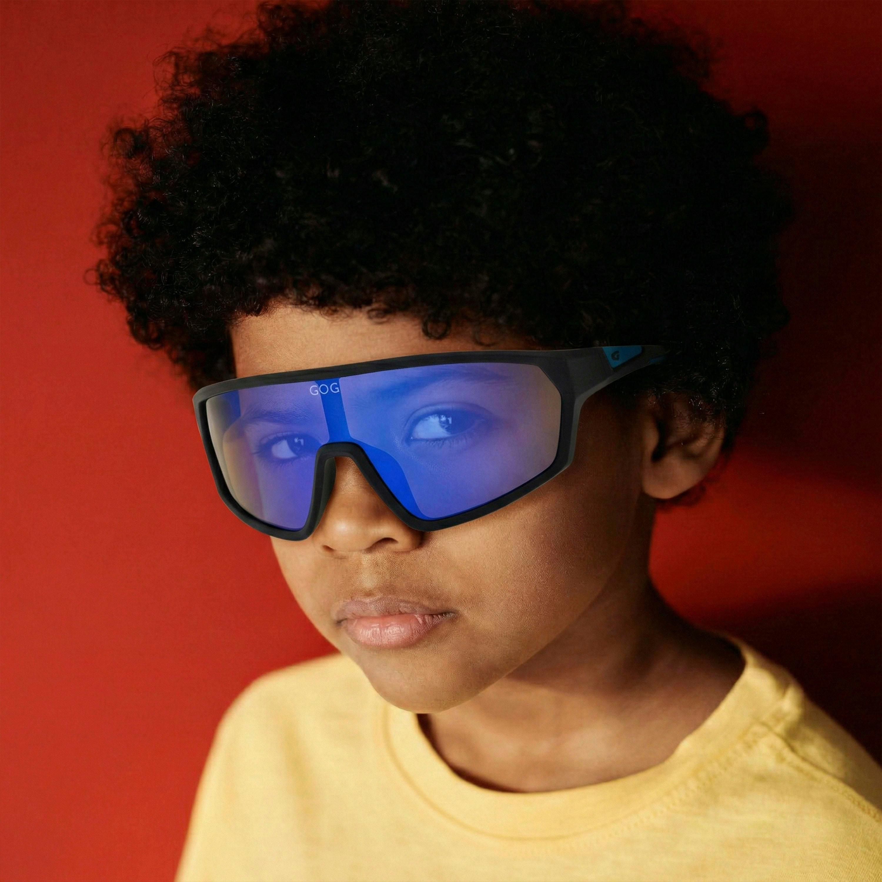 Kids’ Flint UV400 Sunglasses with Mirror Hydrophobic Lenses and TPEE Frame , view 5 of 5