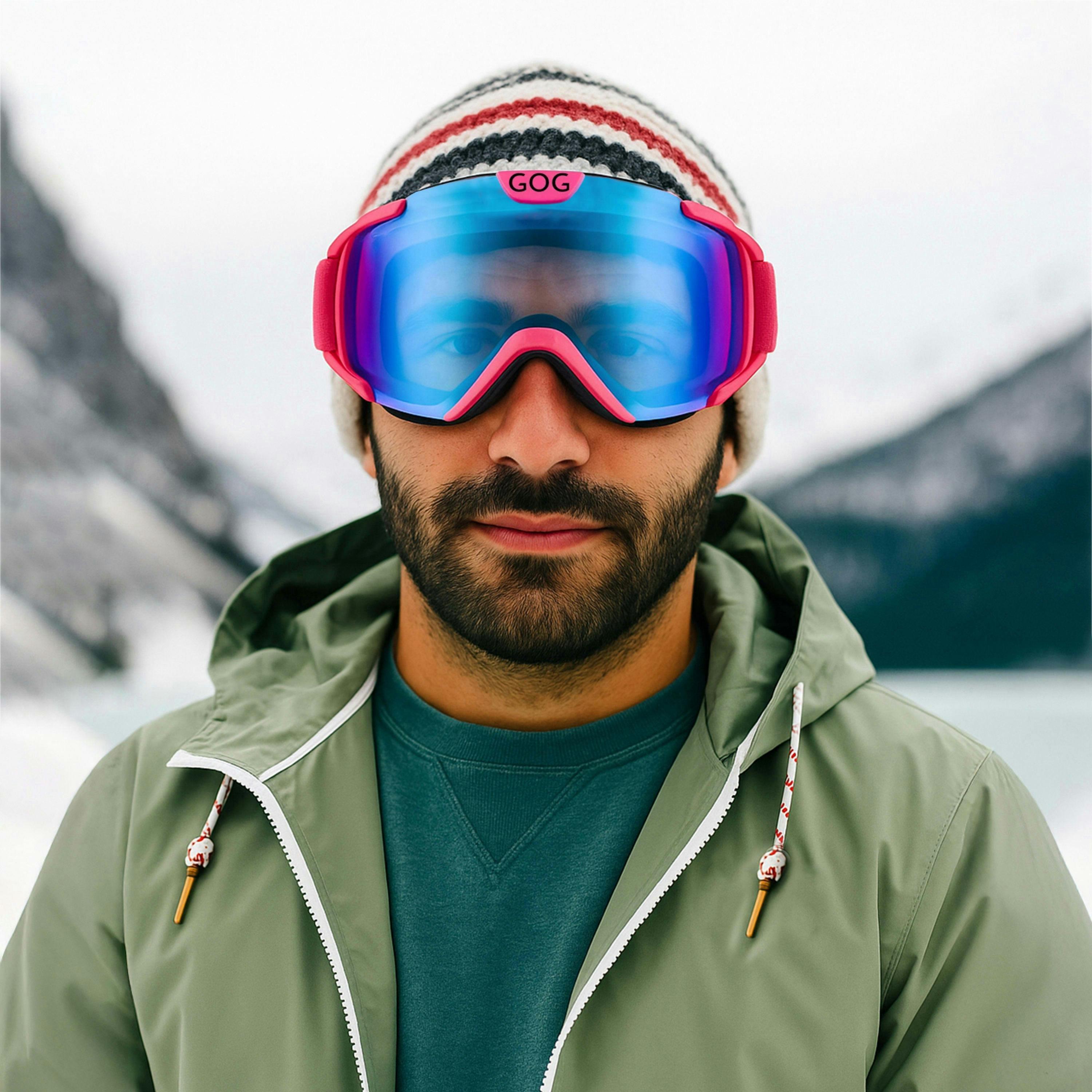 Unisex Nebula UV400 Ski Snowboard Goggles with Anti-Fog Mirror Double Lens , view 4 of 5