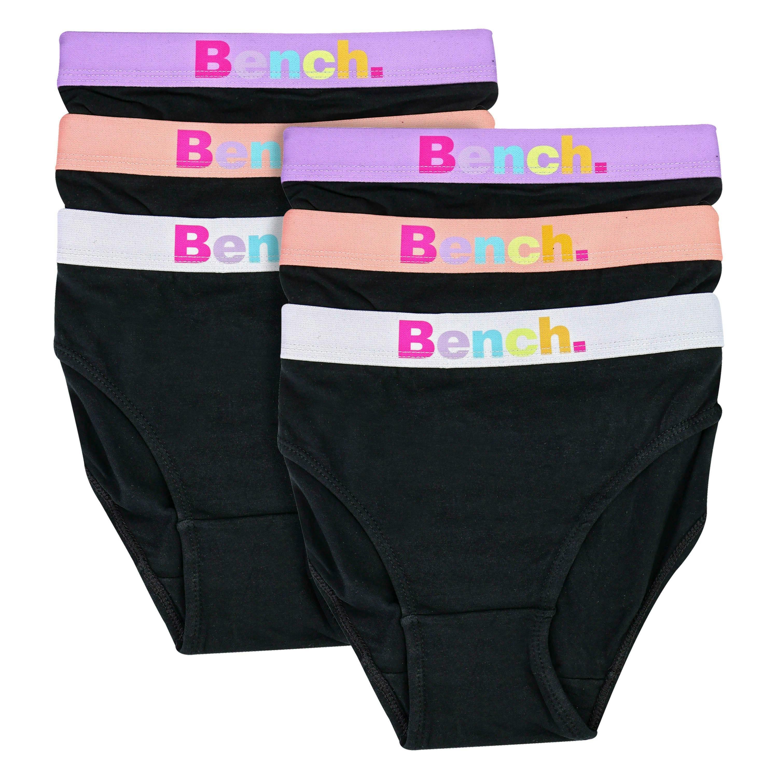 6 Pack Girls Black Cotton Stretch Briefs Soft Breathable Everyday Underwear , view 2 of 5
