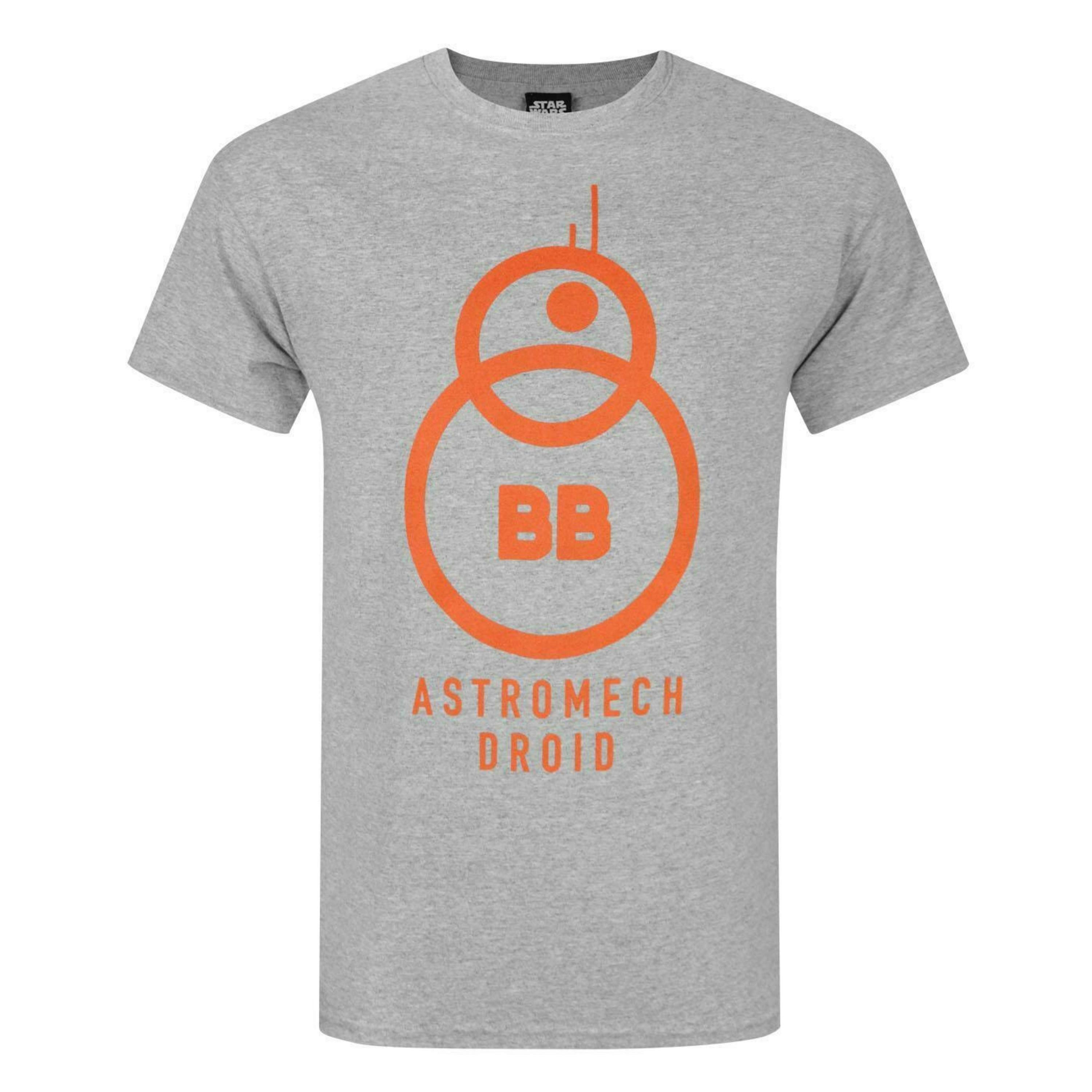 Star Wars Mens Grey Bb-8 Short Sleeved T-Shirt by Vanilla Underground , view 1 of 1