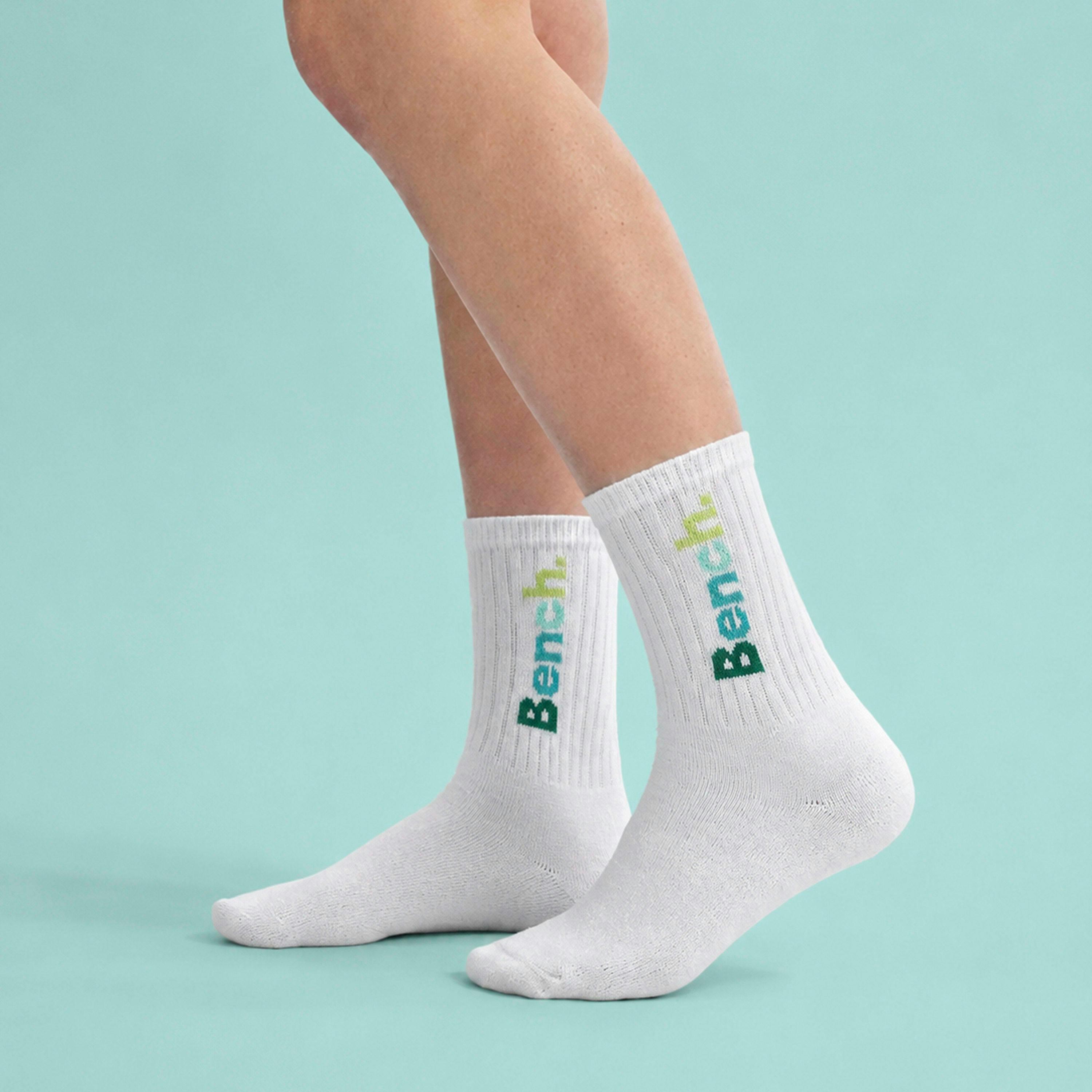 Boys 5 Pack Sport Crew Socks Cotton Rich Colourful Logo Soft Kids Socks , view 4 of 5