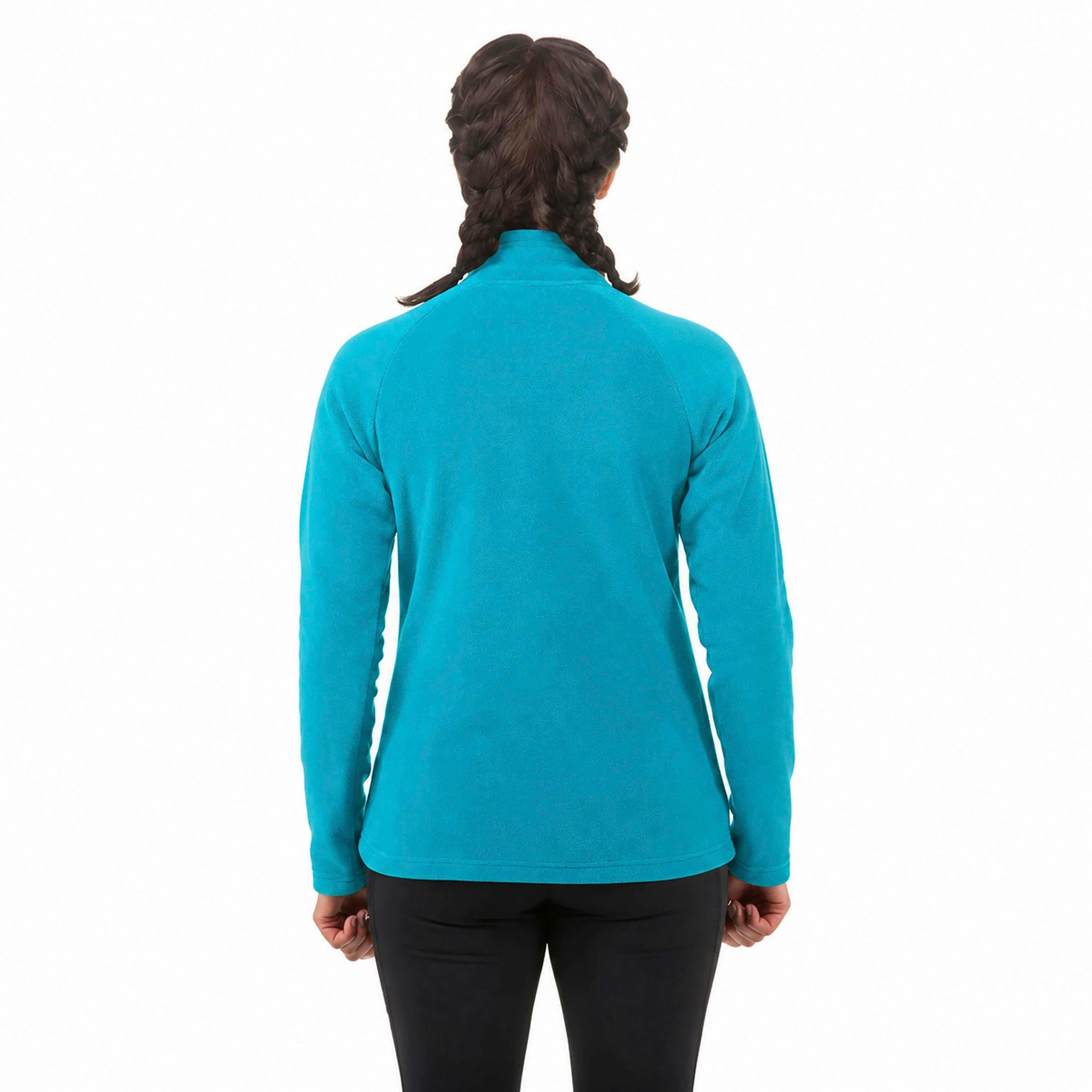 Ladies Half Zip Fleece Pullover with Warm Collar for Outdoor Hiking , view 5 of 5
