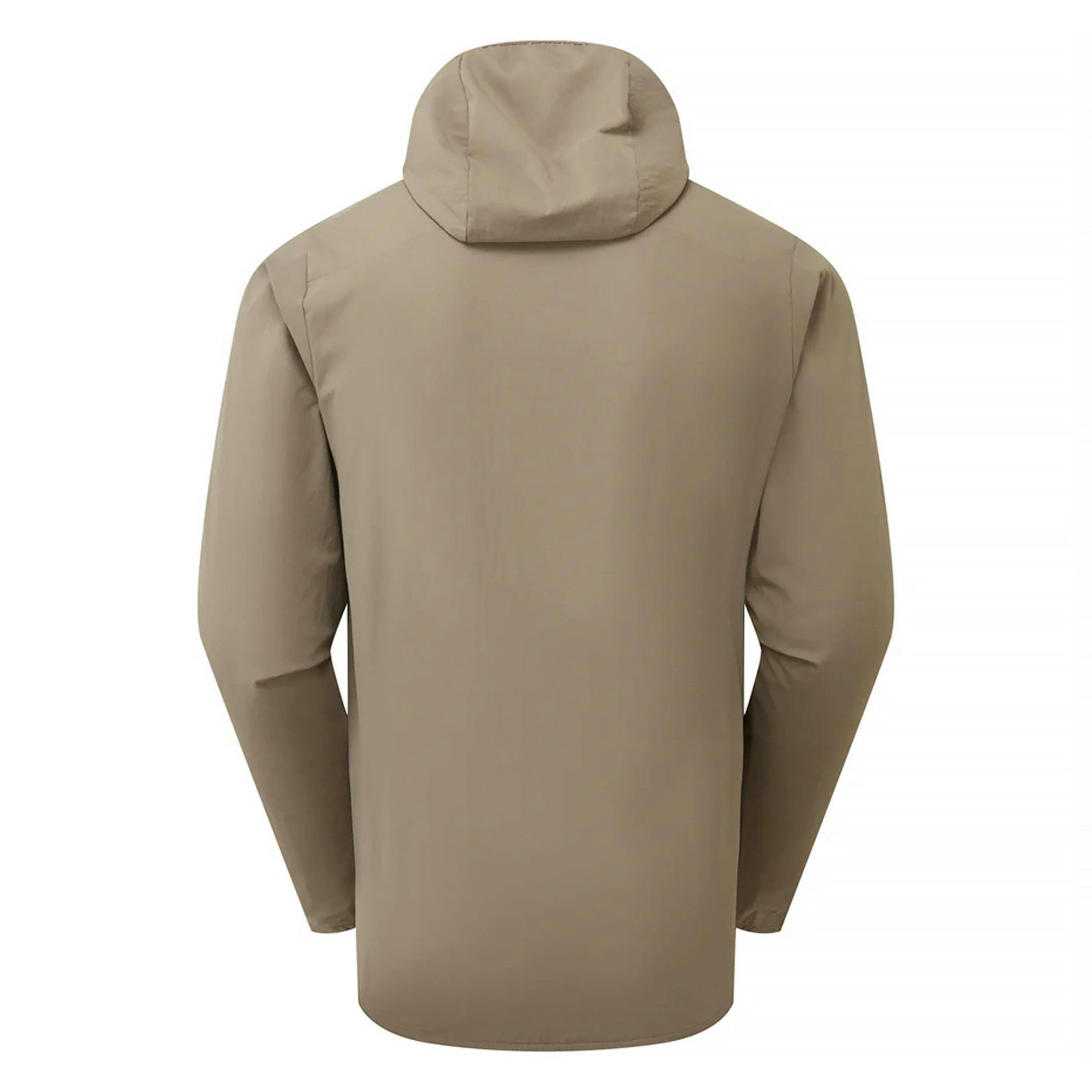 Mens Lightweight Softshell Hiking Hoodie Jacket with Water Repellent Finish , view 2 of 5