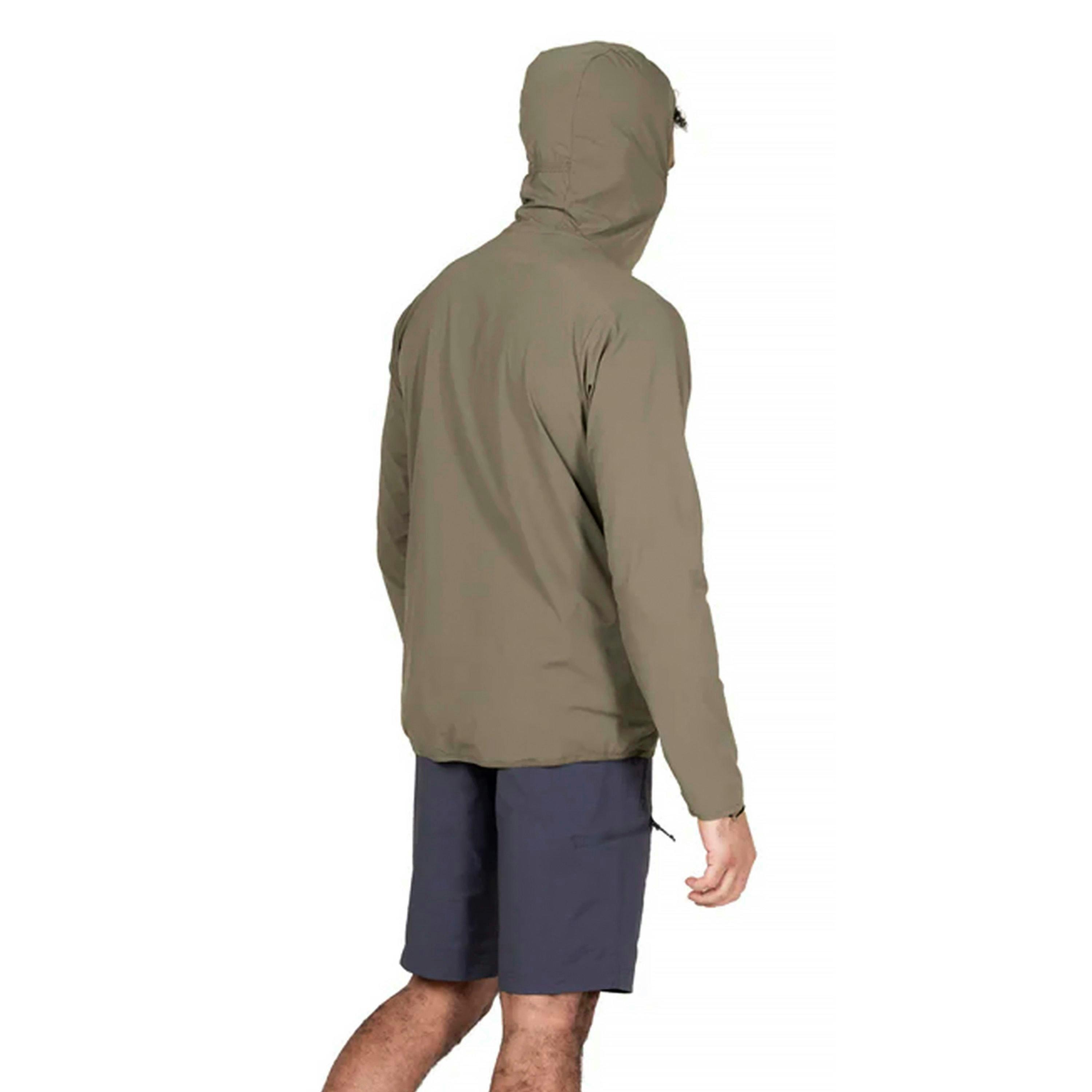 Mens Lightweight Softshell Hiking Hoodie Jacket with Water Repellent Finish , view 5 of 5