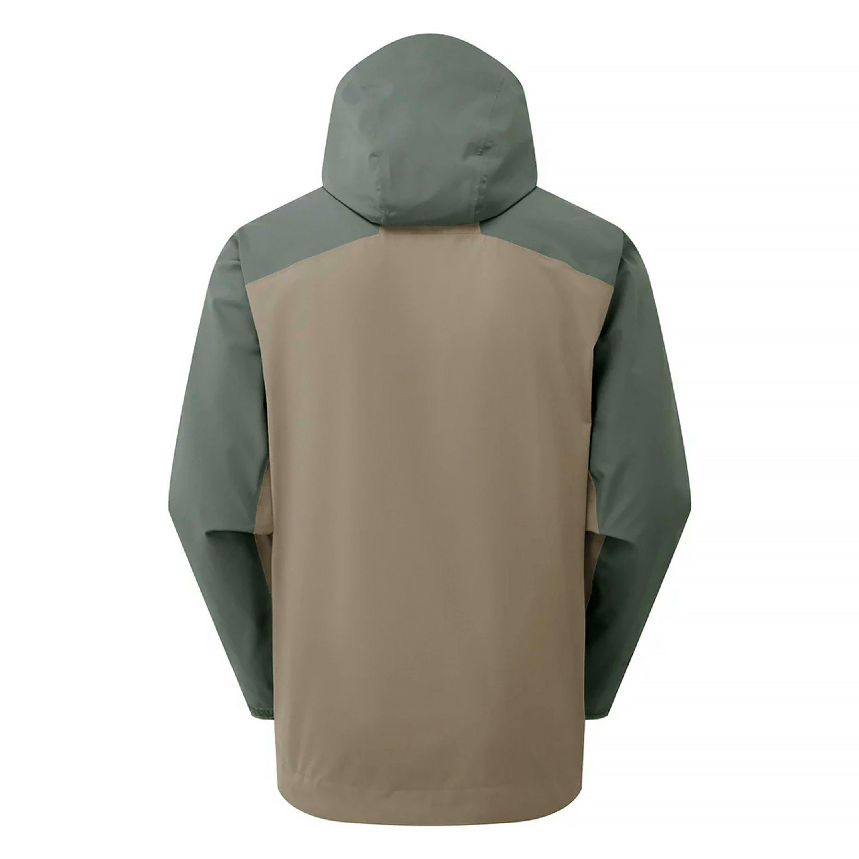 Mens Lightweight Waterproof Hiking Jacket with Hood Half Zip Rain Shell Coat , view 2 of 5