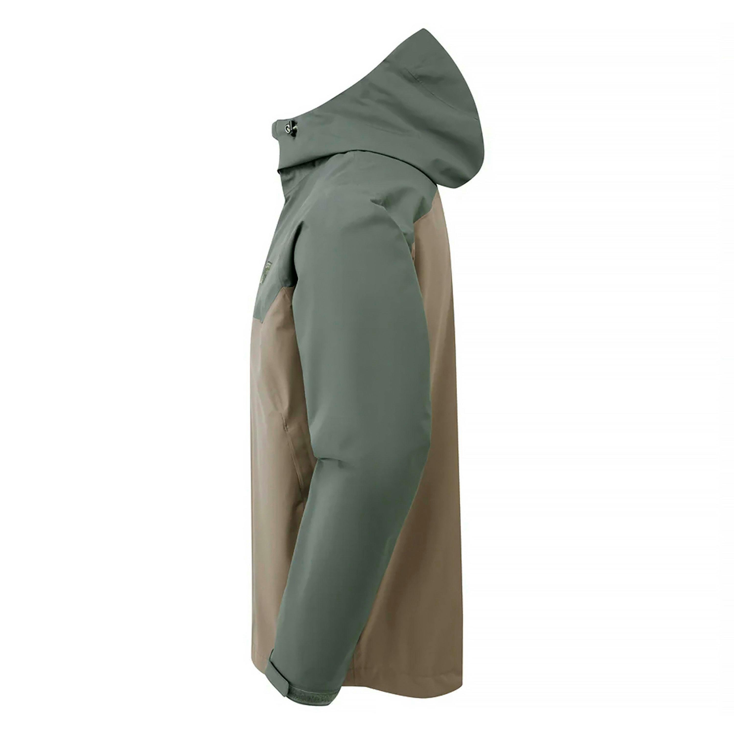 Mens Lightweight Waterproof Hiking Jacket with Hood Half Zip Rain Shell Coat , view 3 of 5