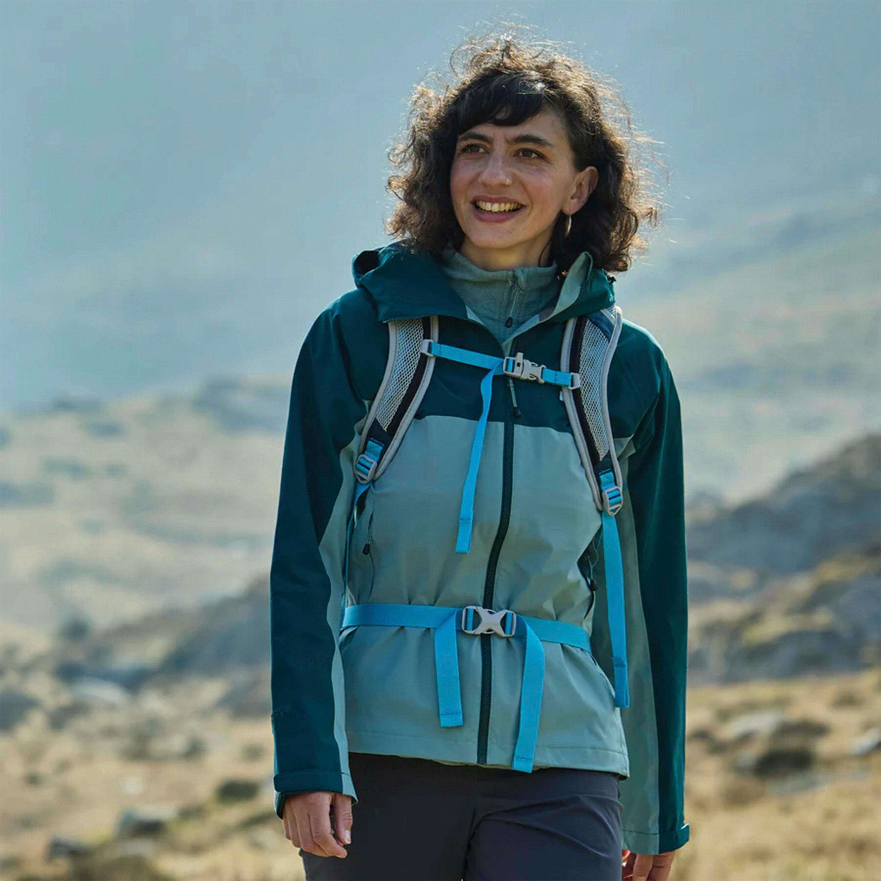 Ladies Lightweight Waterproof Hooded Hiking Rain with Zip Shell Jacket Coat , view 5 of 5