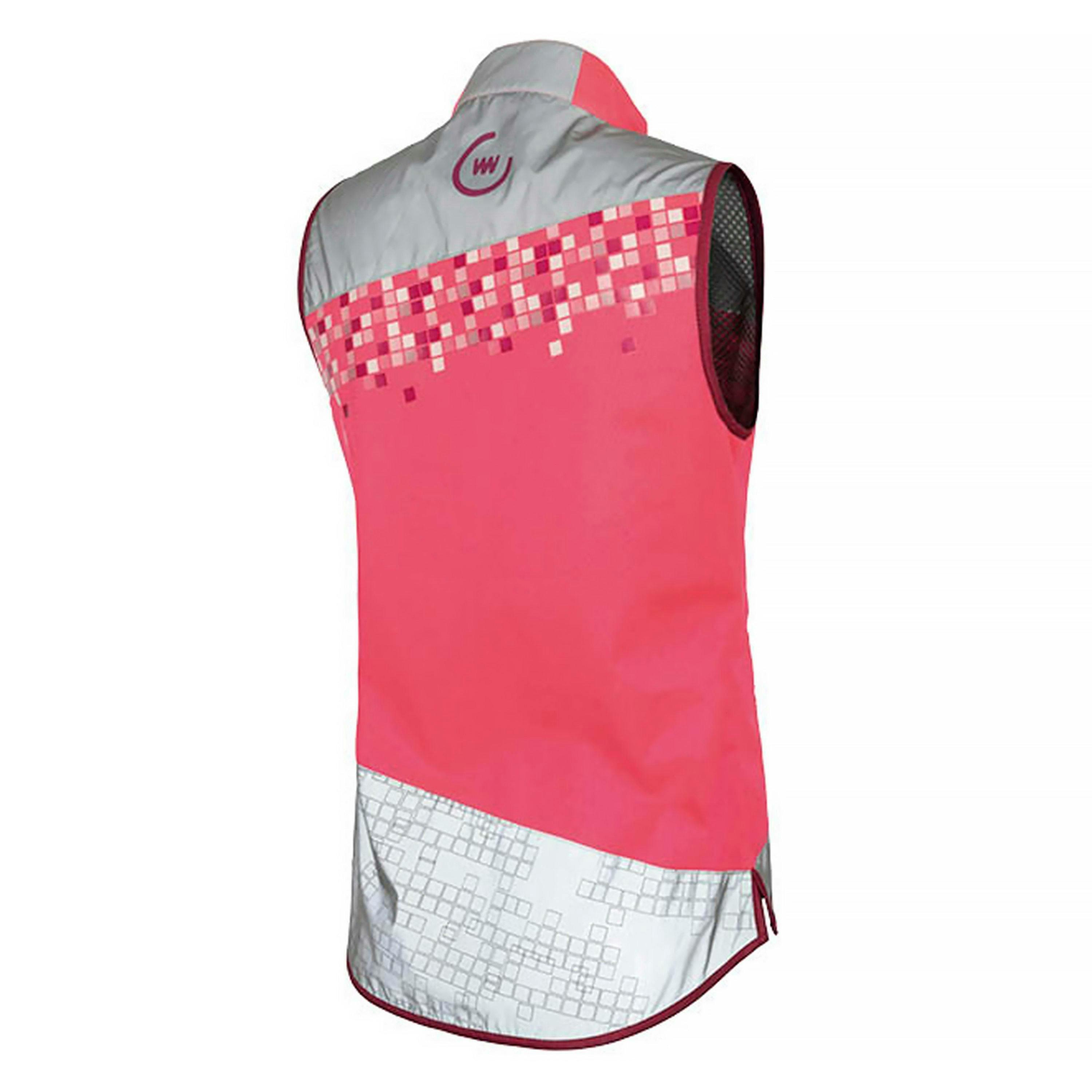 Ladies Amy Pink Hi Vis Reflective Breathable Cycling Vest , view 2 of 5