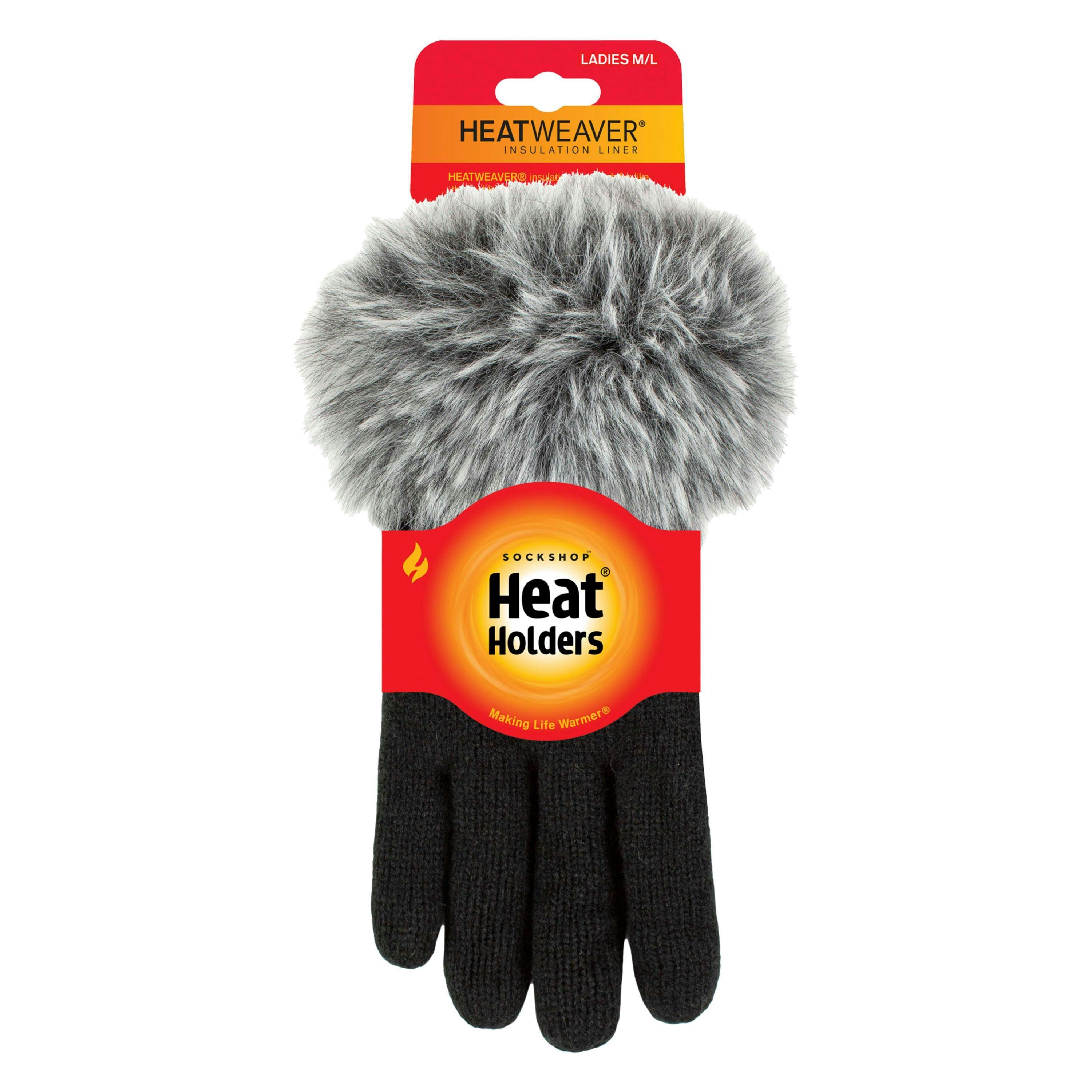 Ladies Hollis Faux Fur Gloves Warm Winter Cosy Lined Gloves , view 2 of 5