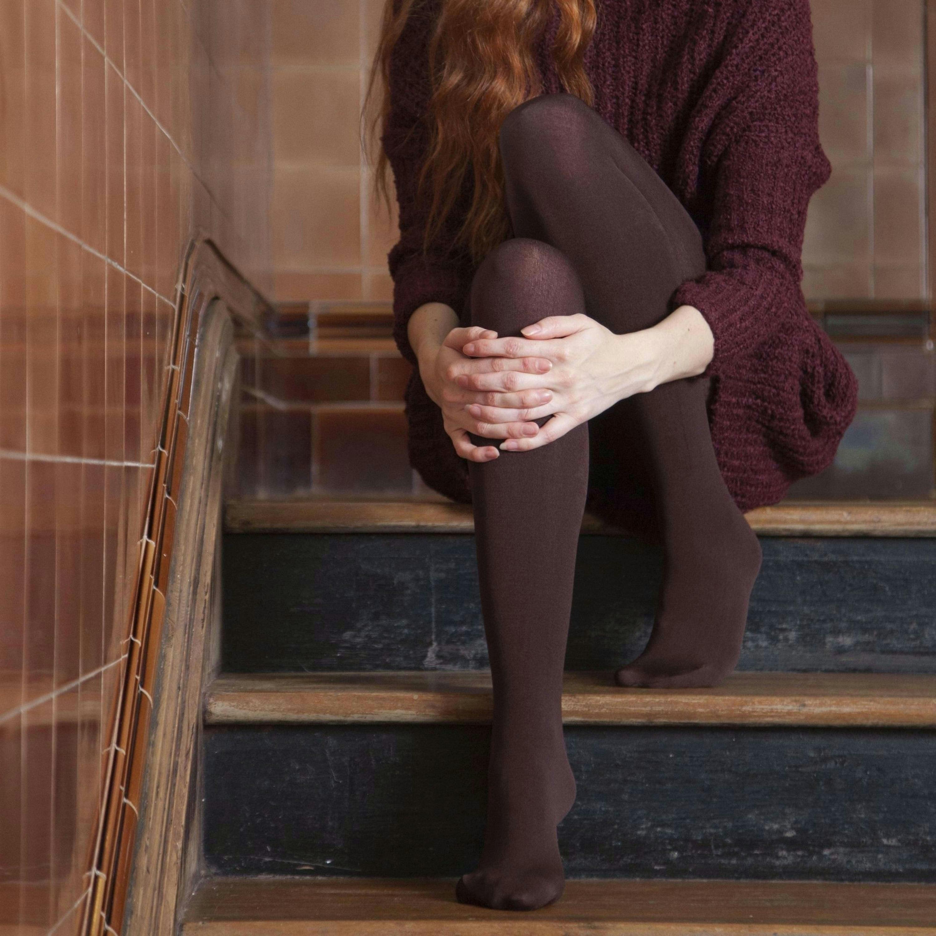 Ladies Thick Winter Warm Fleece Lined Thermal Tights , view 4 of 5