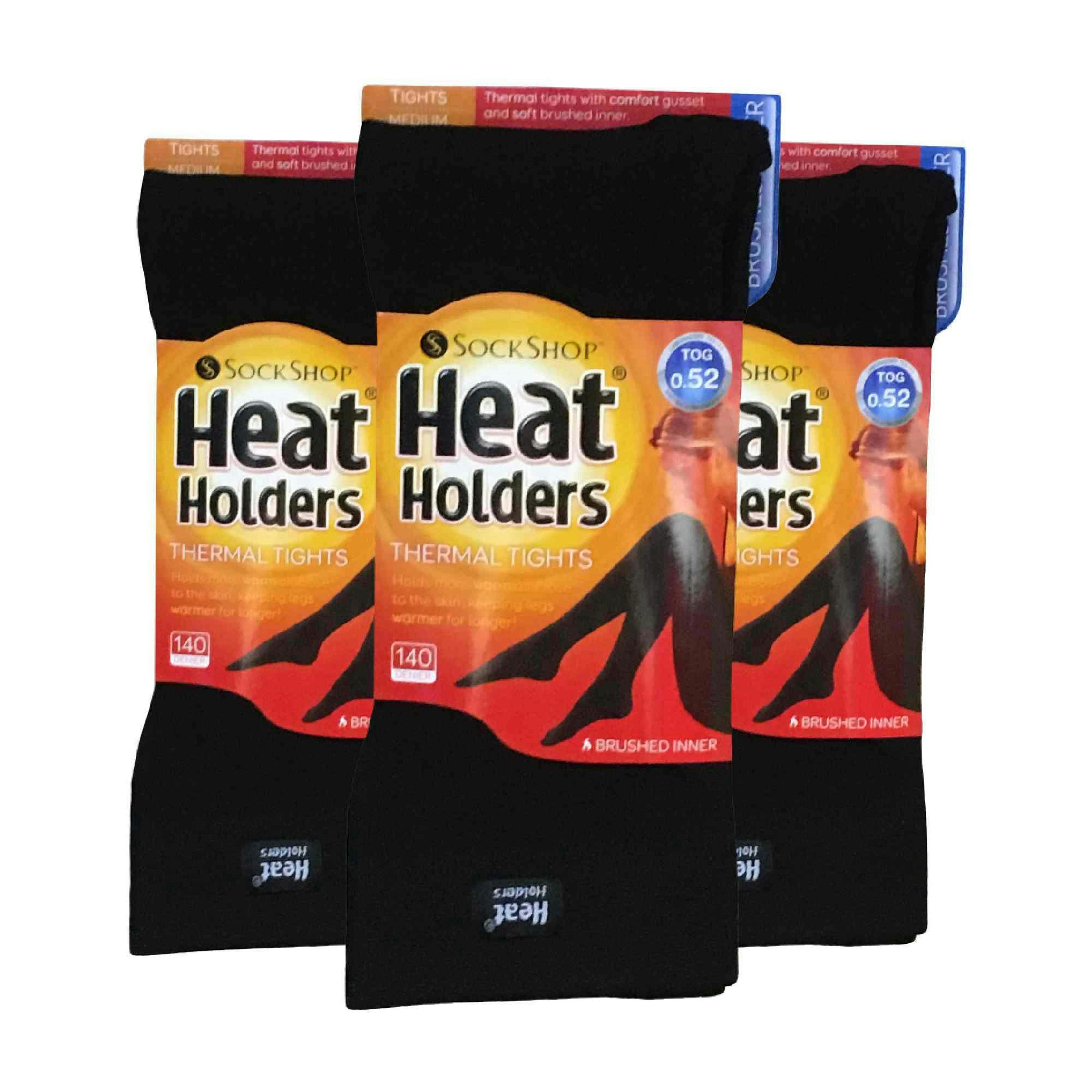 3 Pack Ladies Opaque Fleece Lined Thermal Tights for Winter , view 2 of 4