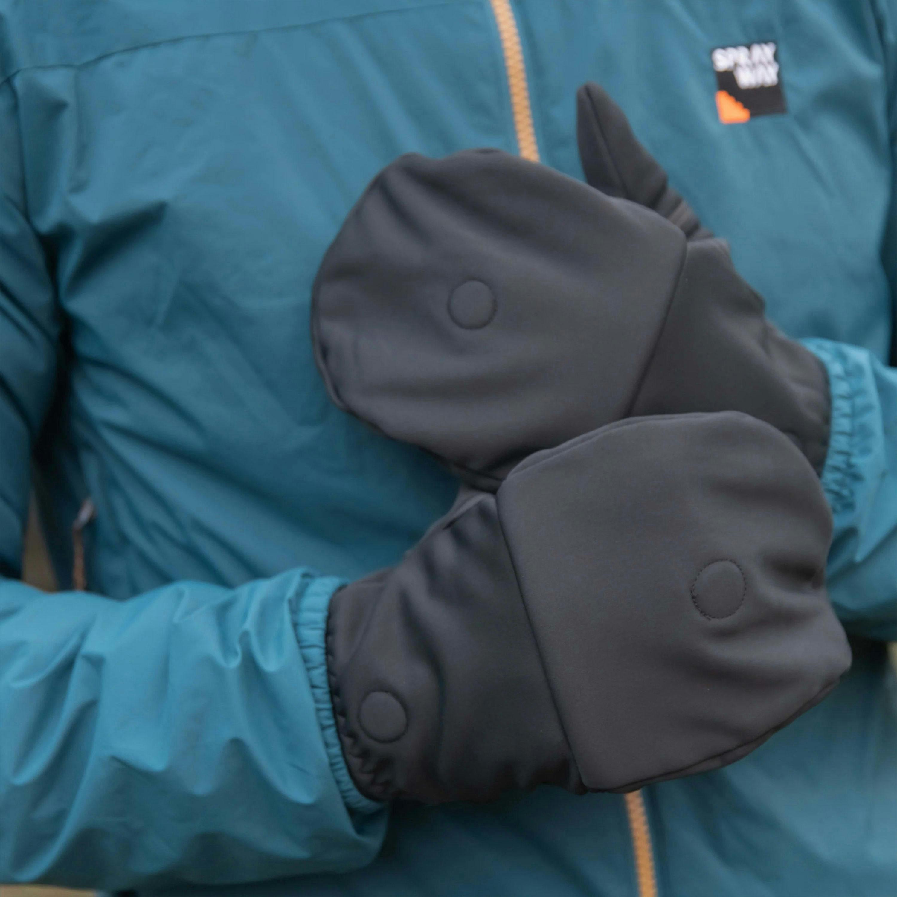Mens Rigg Convertible Mittens Windproof Warm Outdoor Hiking Walking , view 5 of 5