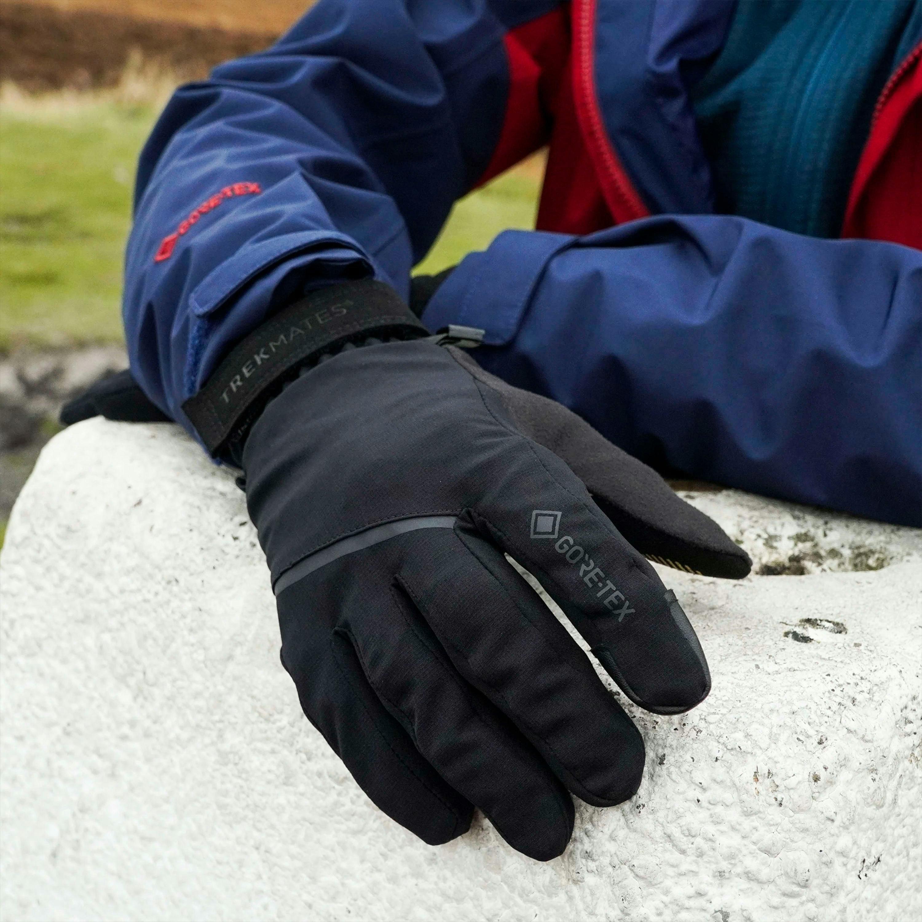 Mens Friktion Gloves Waterproof Outdoor Gloves With Non-Slip Printed Palm , view 4 of 5