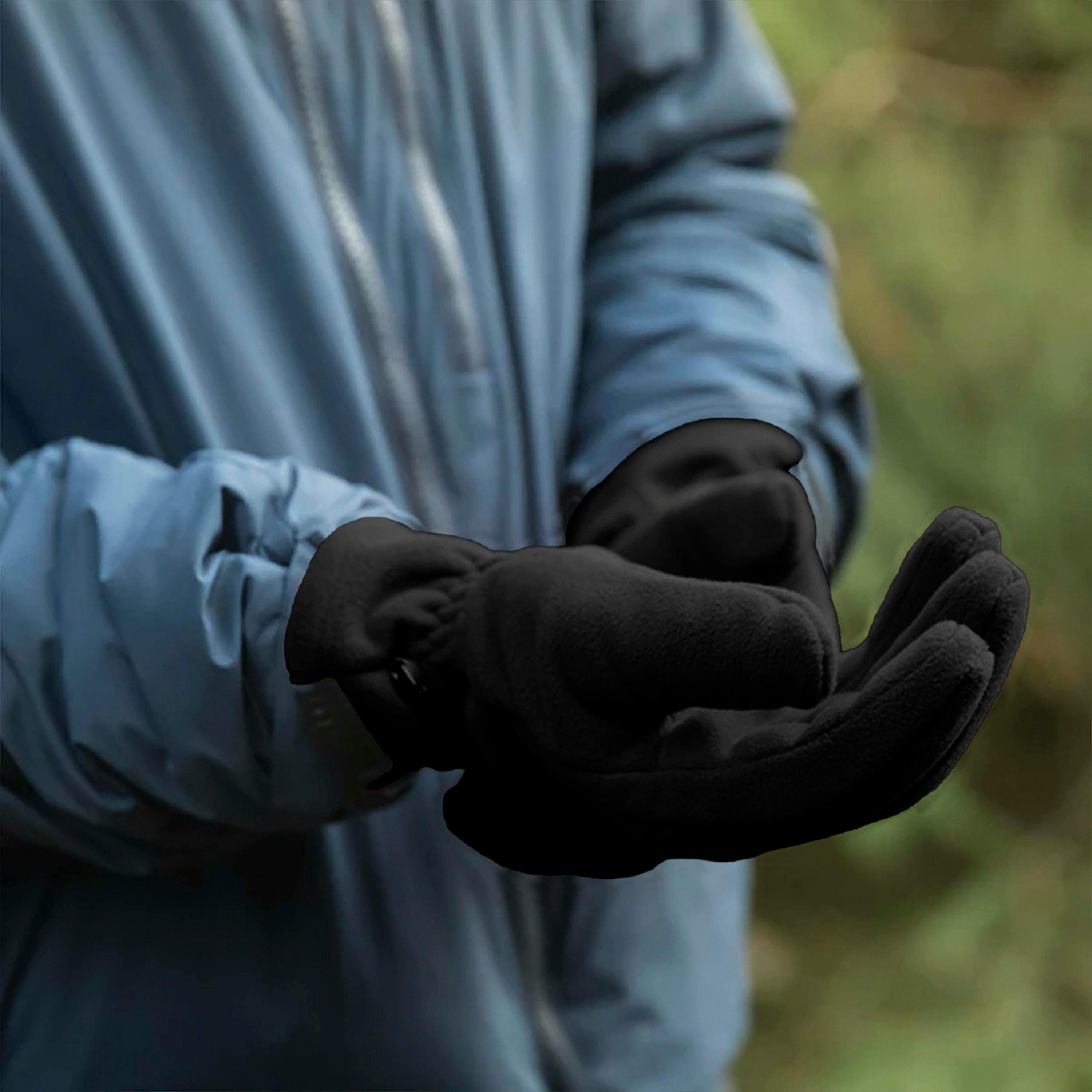 Mens Windproof Fleece Gloves WINDSTOPPER Hiking Lightweight Gloves , view 4 of 5