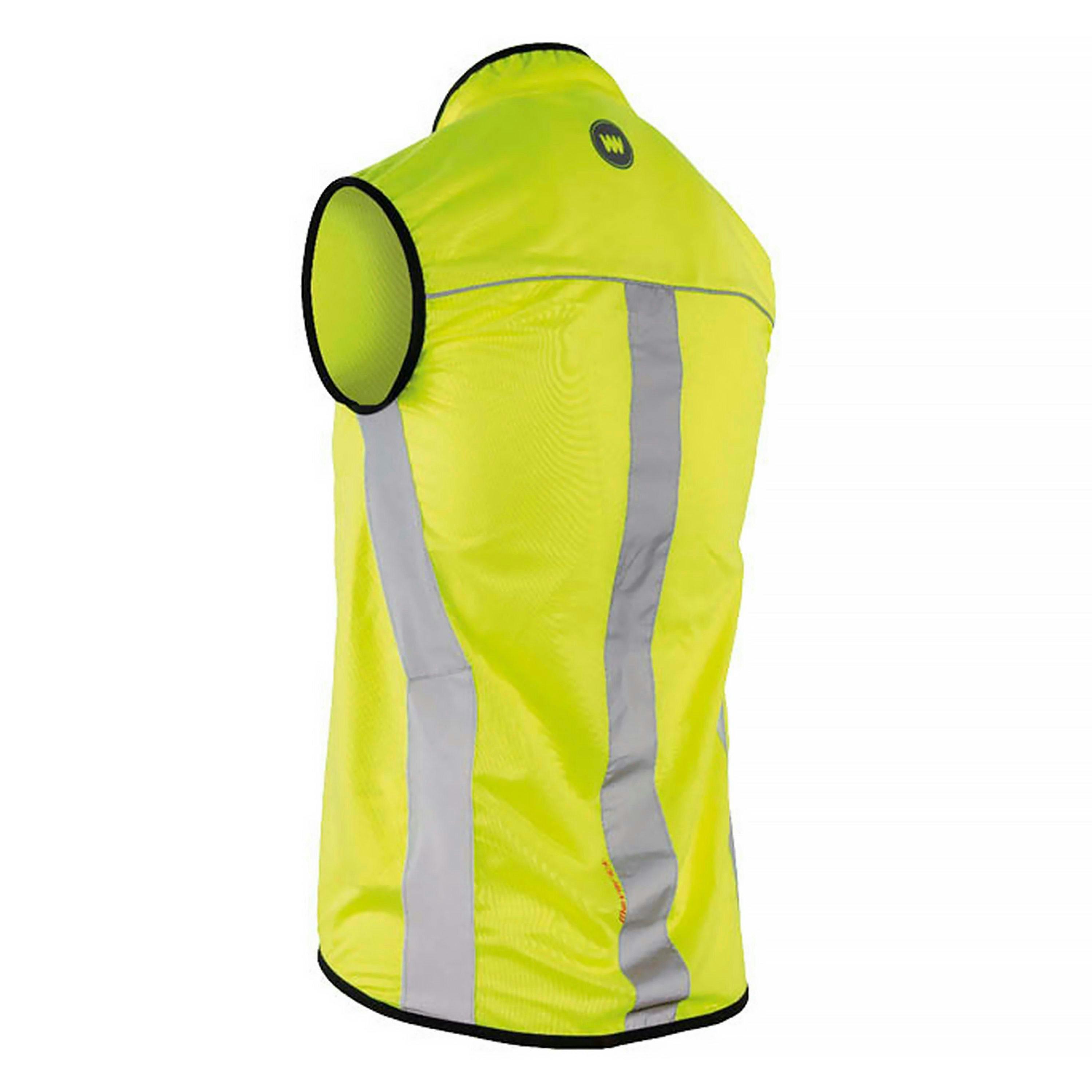 Mens Ladies Maverick Yellow Hi Vis Reflective Cycling Vest , view 2 of 5