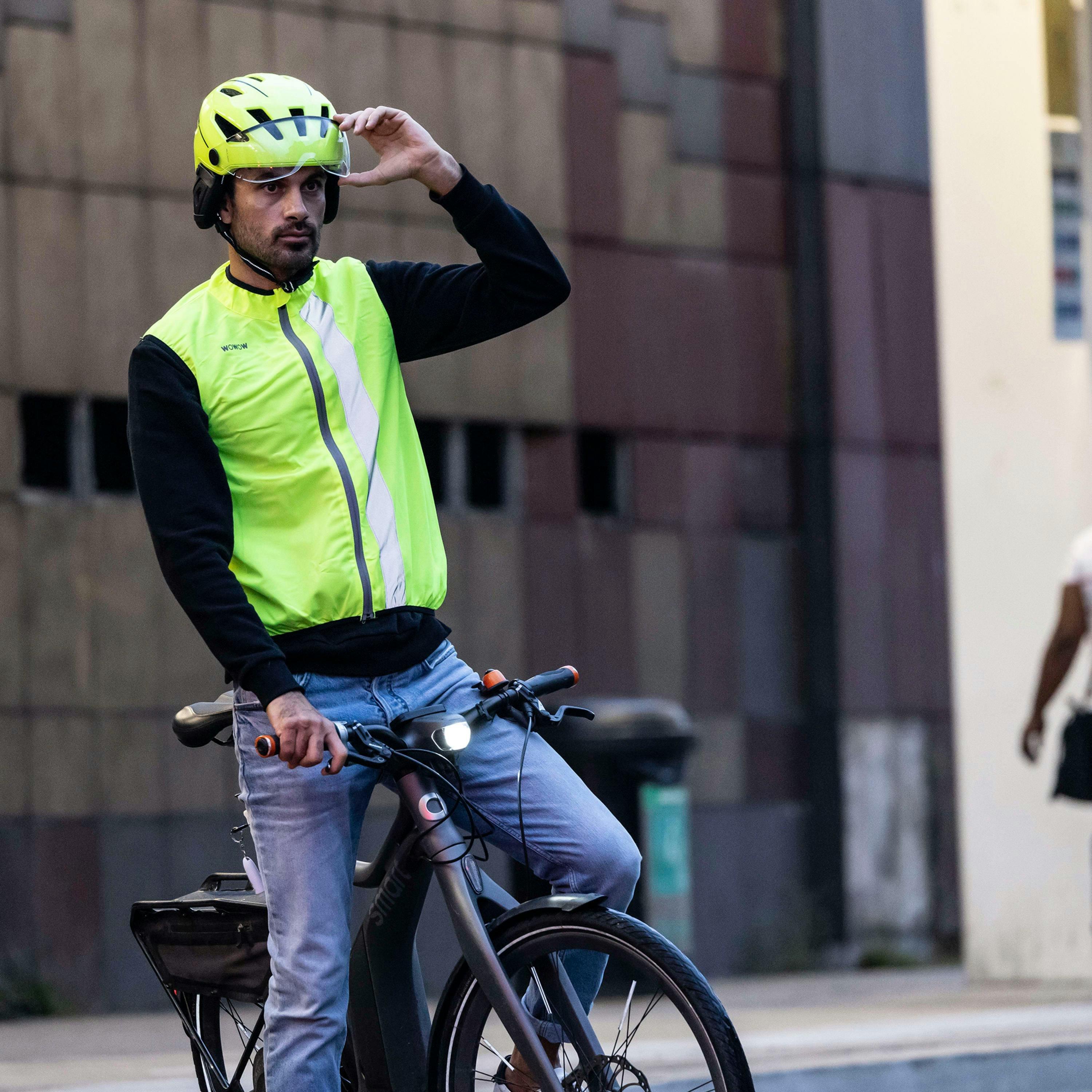 Mens Ladies Maverick Yellow Hi Vis Reflective Cycling Vest , view 3 of 5