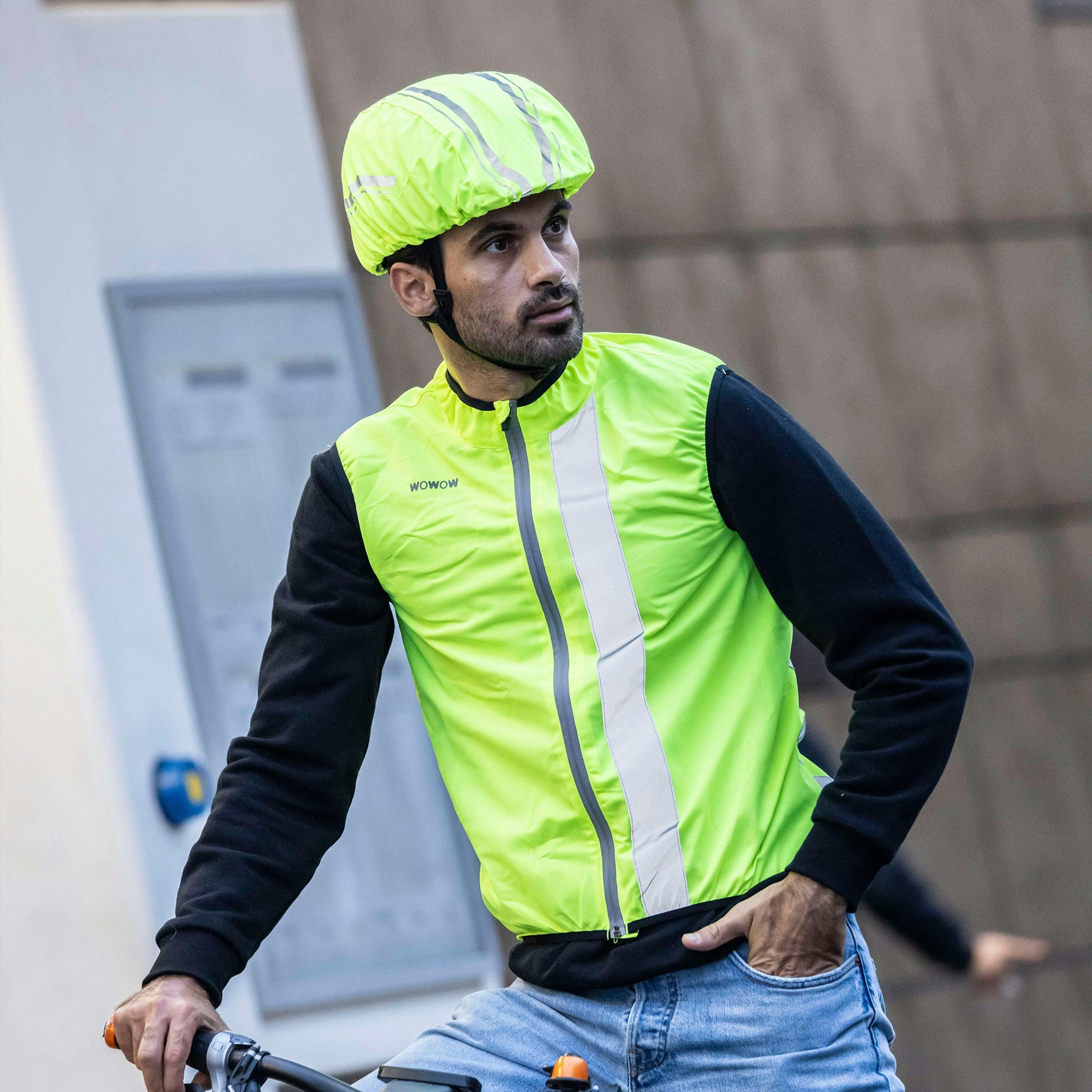 Mens Ladies Maverick Yellow Hi Vis Reflective Cycling Vest , view 4 of 5