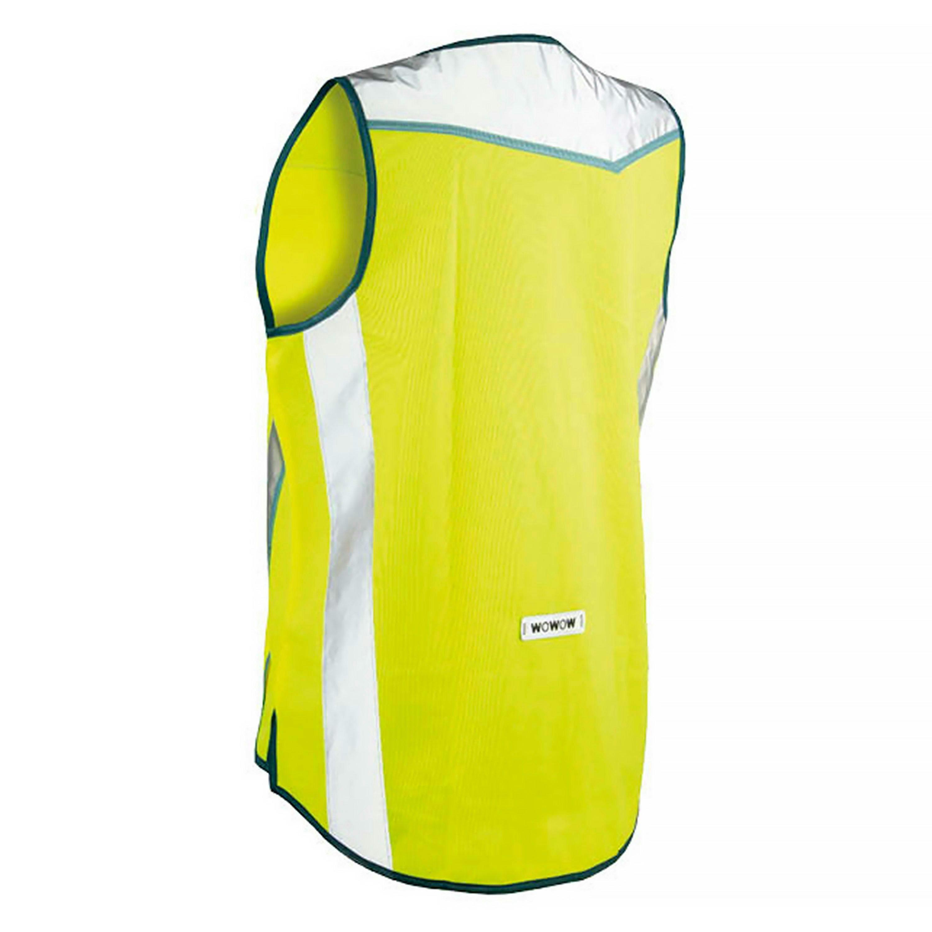 Ladies Yellow Hi Vis Reflective Cycling Vest with Pockets , view 2 of 5