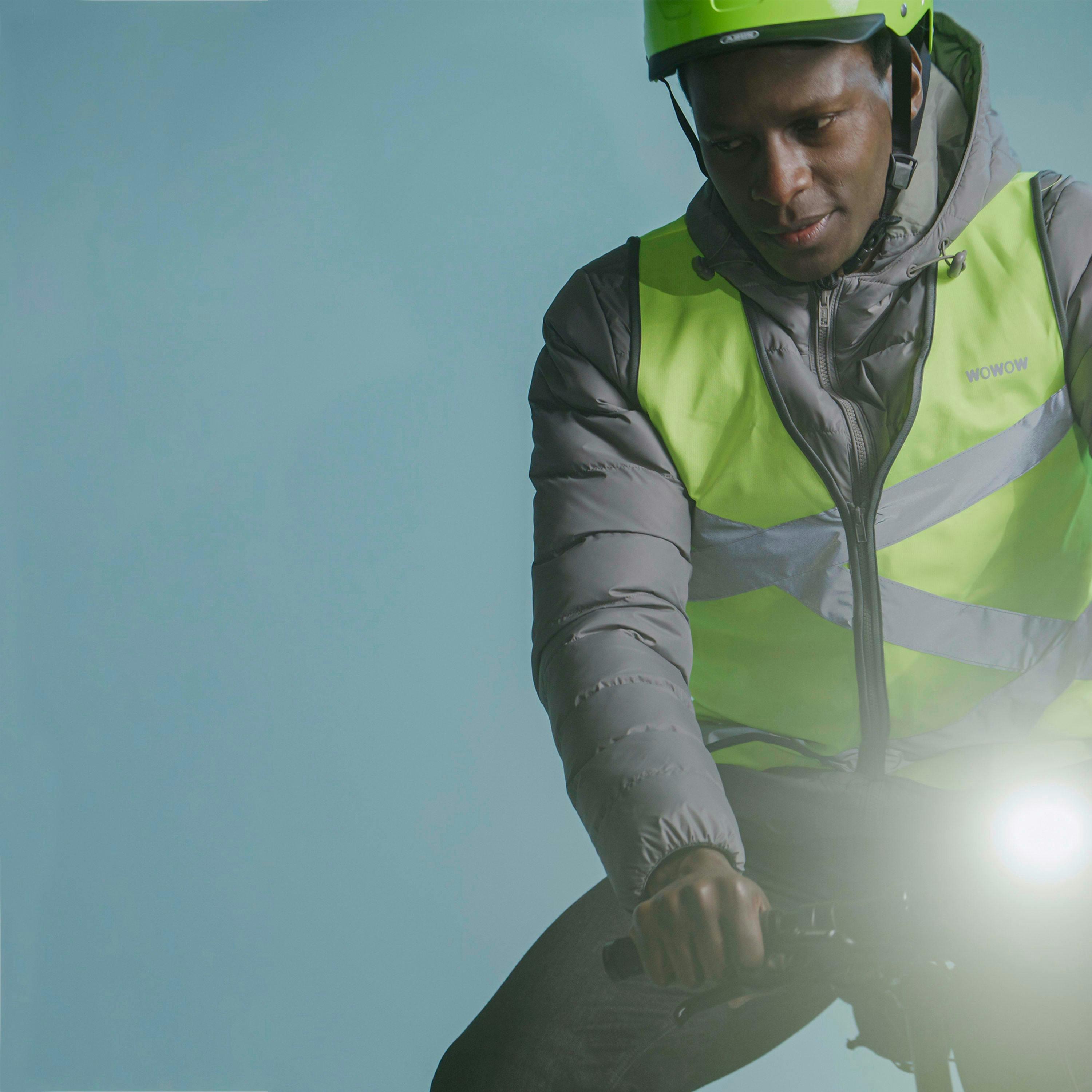 Mens Ladies Crossroad Yellow Hi Vis Reflective Cycling Vest , view 3 of 5