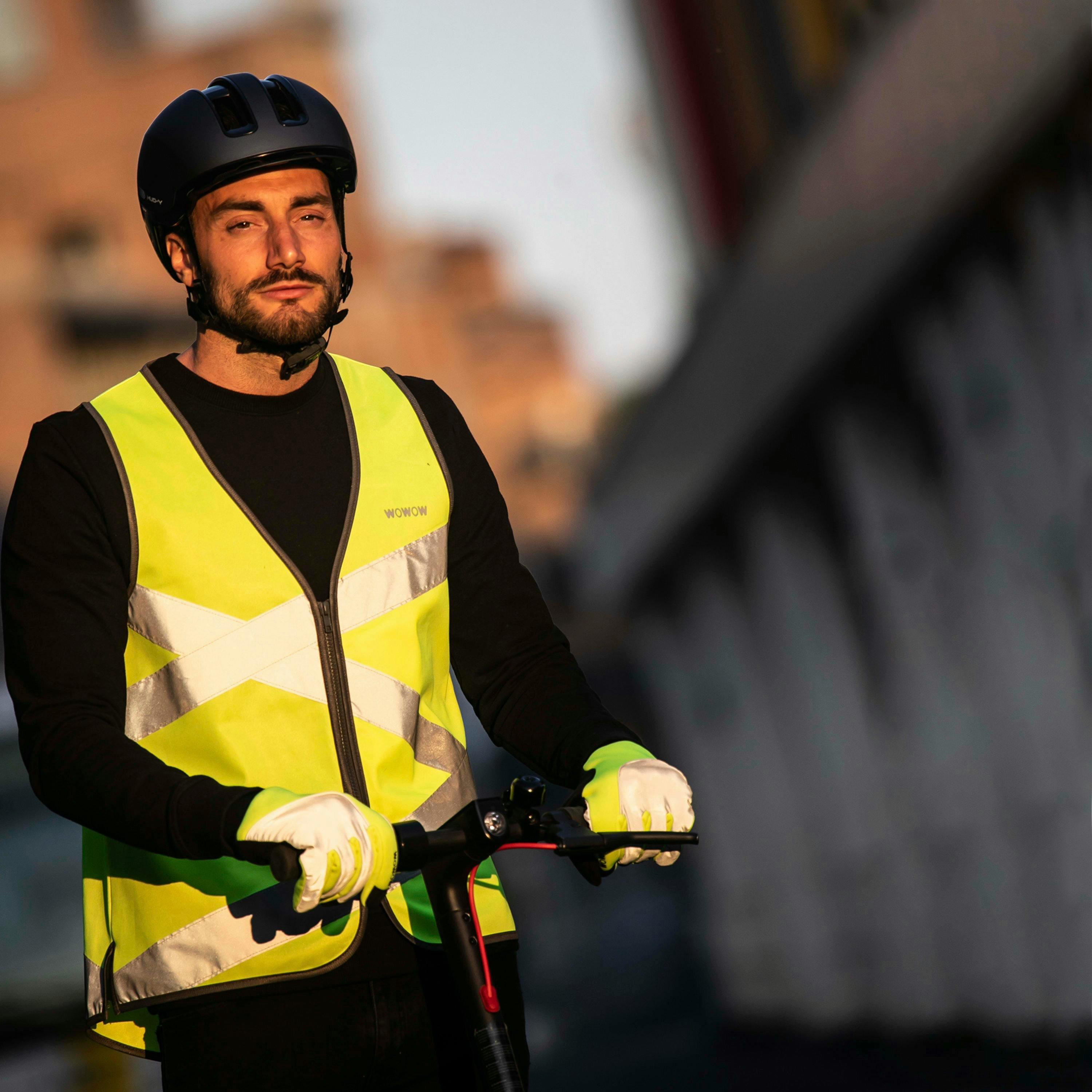 Mens Ladies Crossroad Yellow Hi Vis Reflective Cycling Vest , view 4 of 5