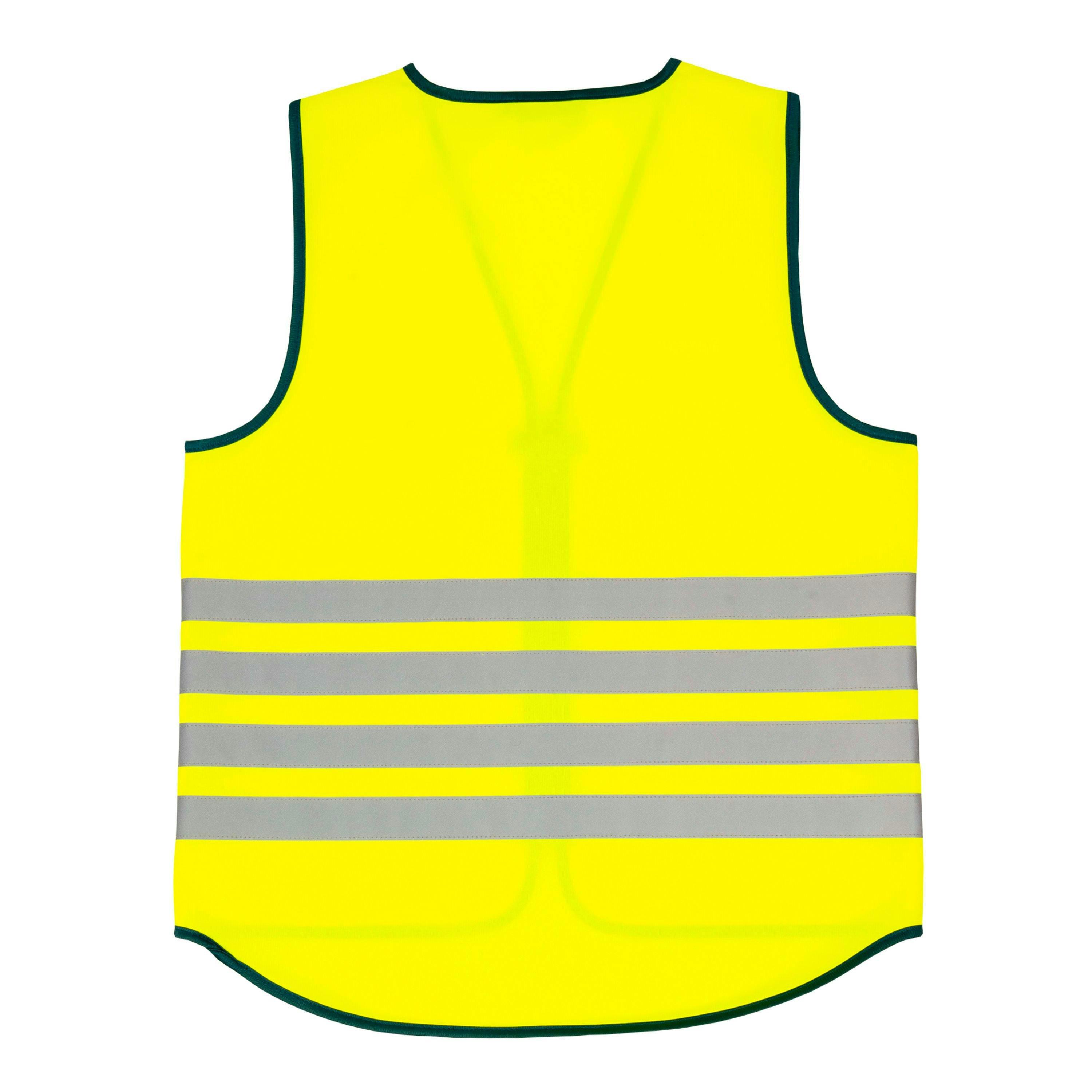 Mens Ladies Yellow Hi Vis Reflective Cycling Vest with Extended Back , view 2 of 5