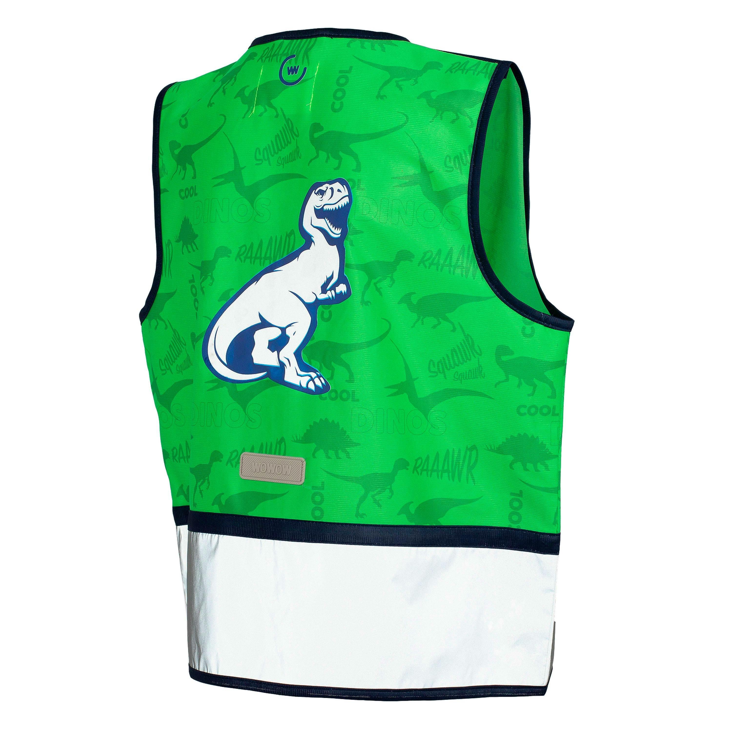 Kids Zippy Green Full Reflective Windproof Vest Breathable Gilet , view 2 of 5