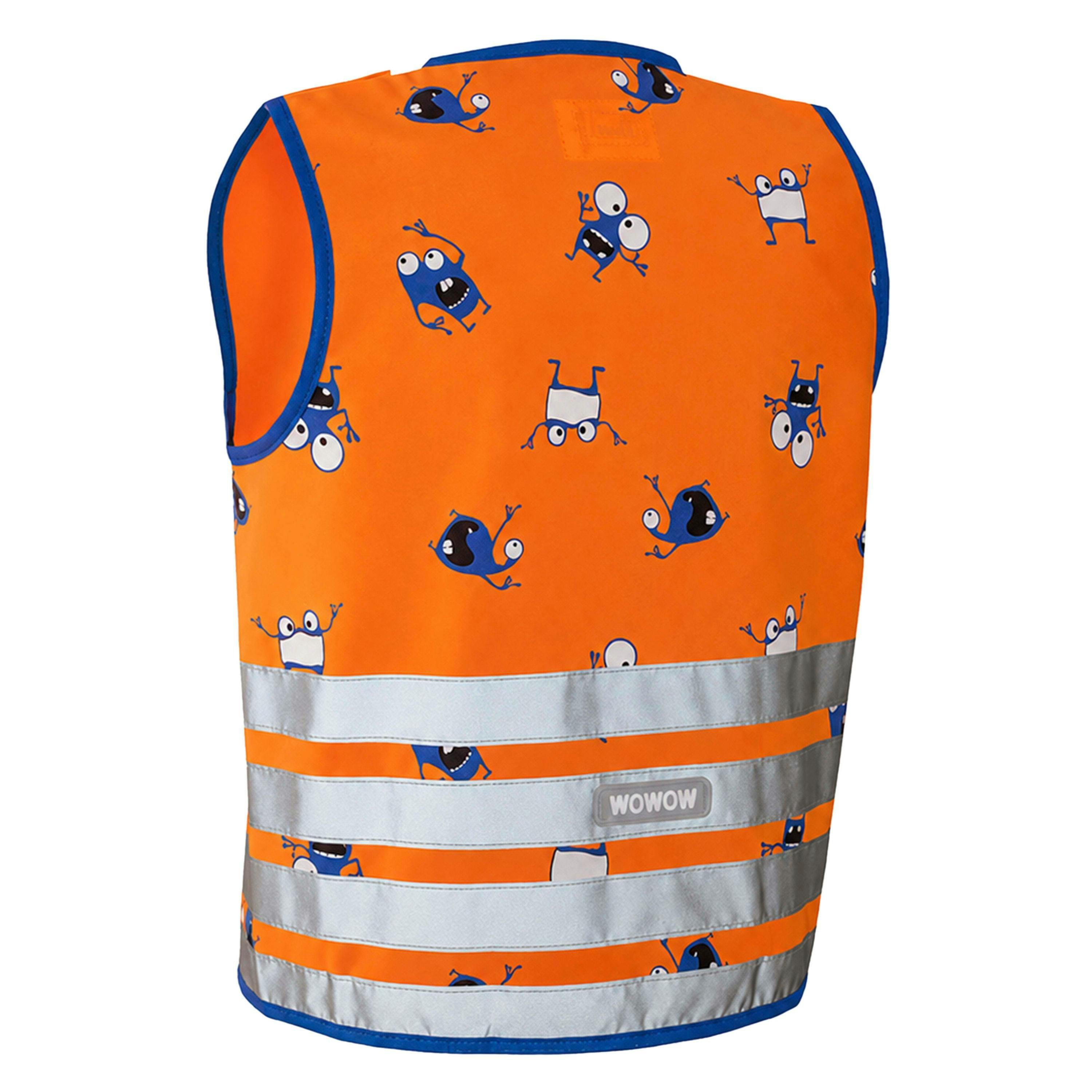 Goyo Orange Hi Vis Reflective Patterned Vest for Kids | School Outdoor Gilet , view 2 of 5