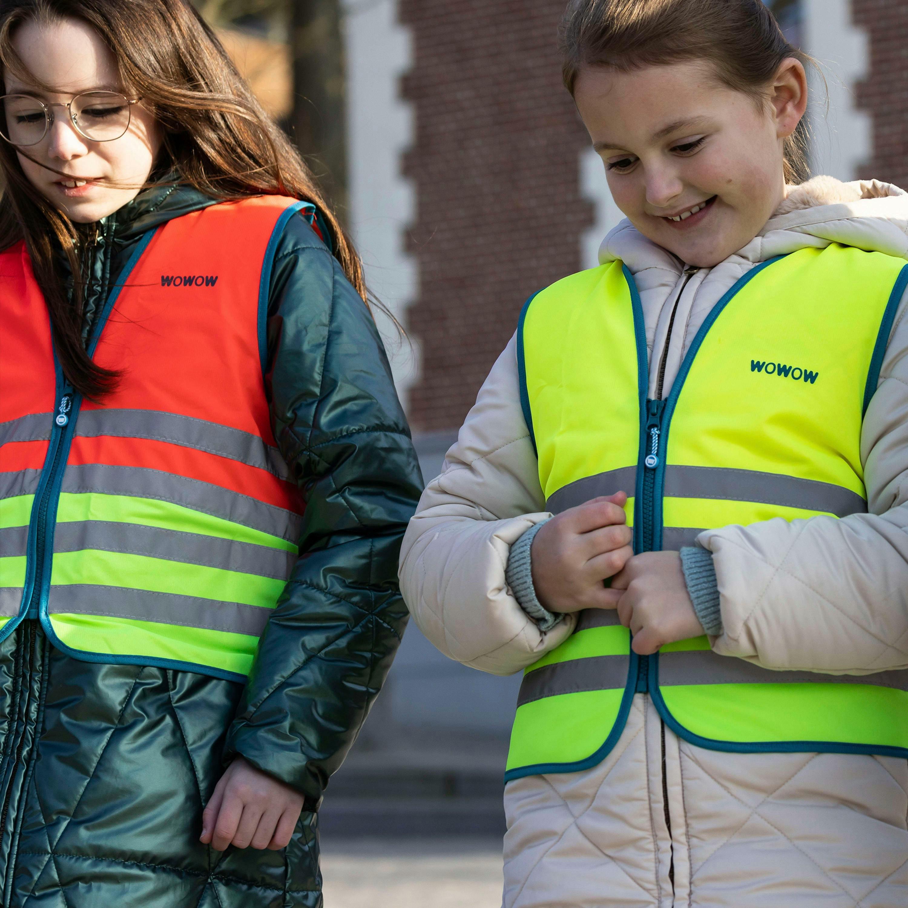 Kids Wasabi Red Hi Vis Reflective Vest | Walking Running Gilet , view 5 of 5