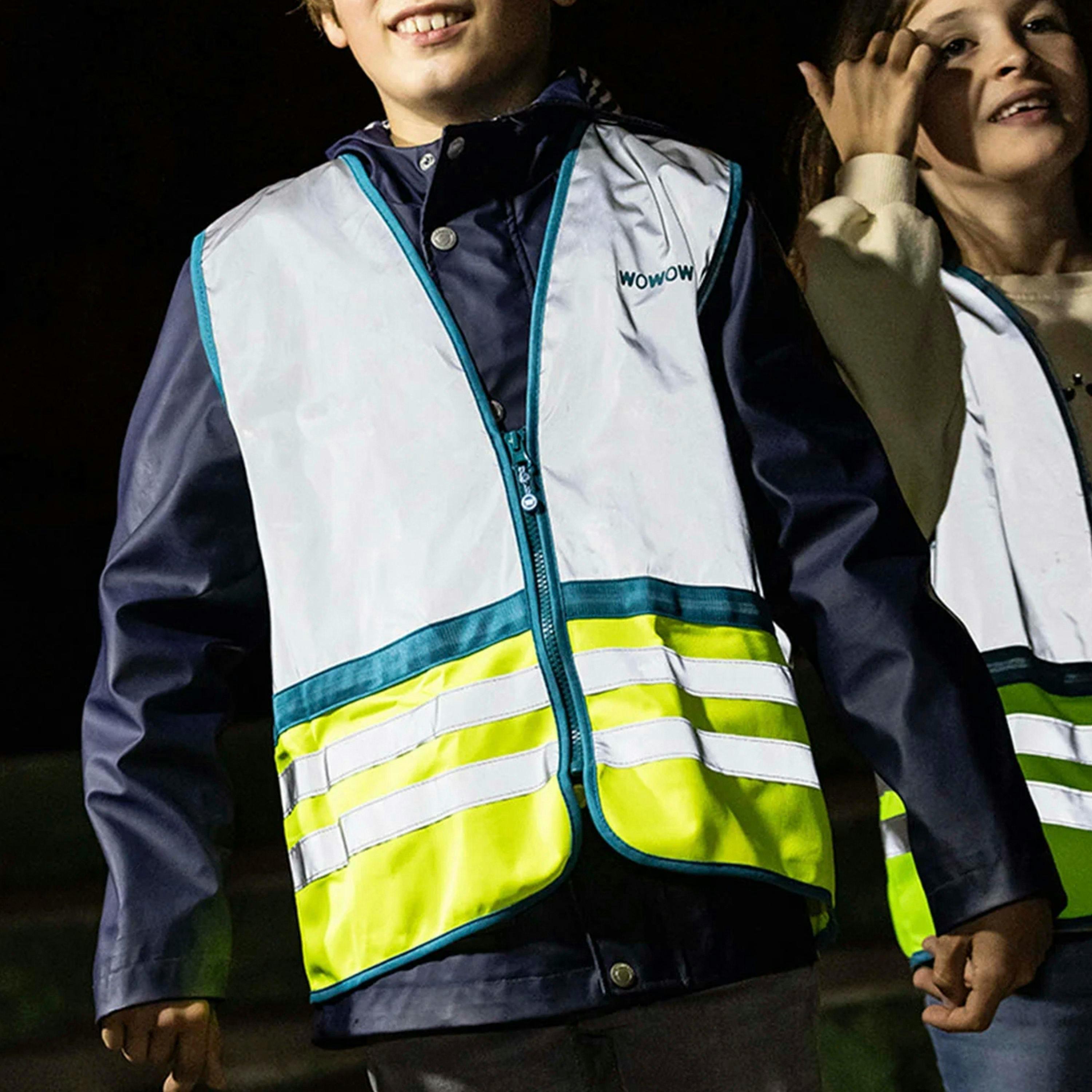 Kids Wasabi Green Hi Vis Fully Reflective Vest | Walking Running Gilet , view 3 of 5