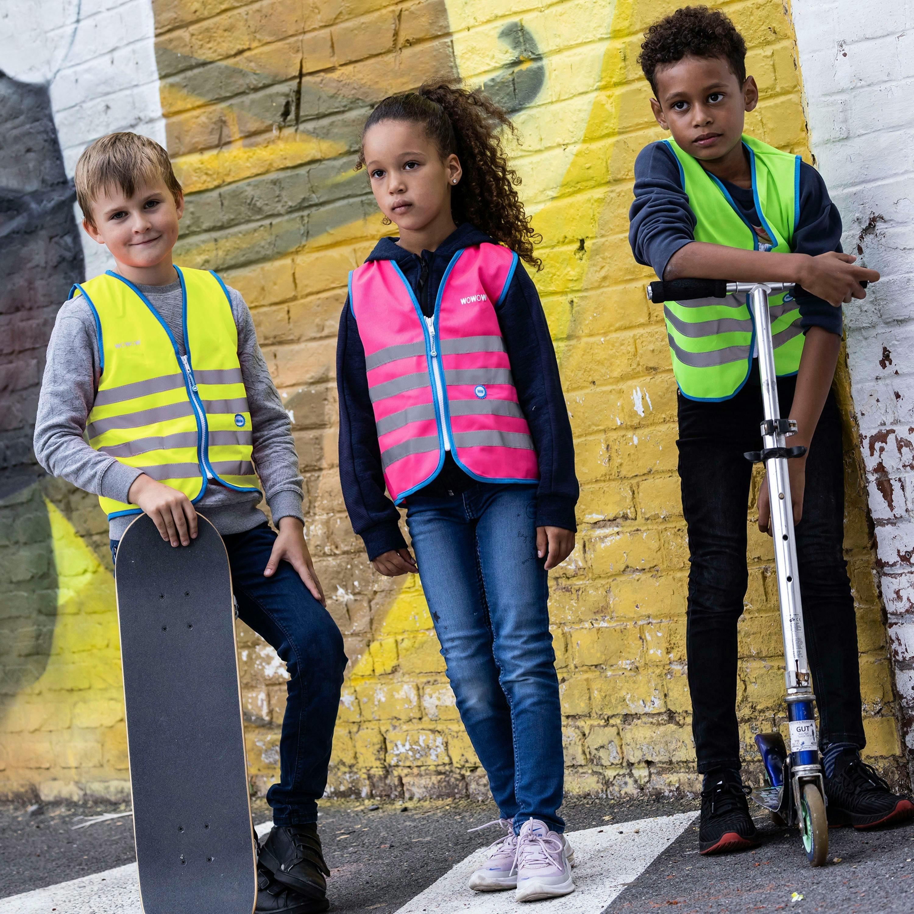 Kids Yellow Hi Vis Reflective Vest | School Cycling Walking Outdoor Gilet , view 5 of 5