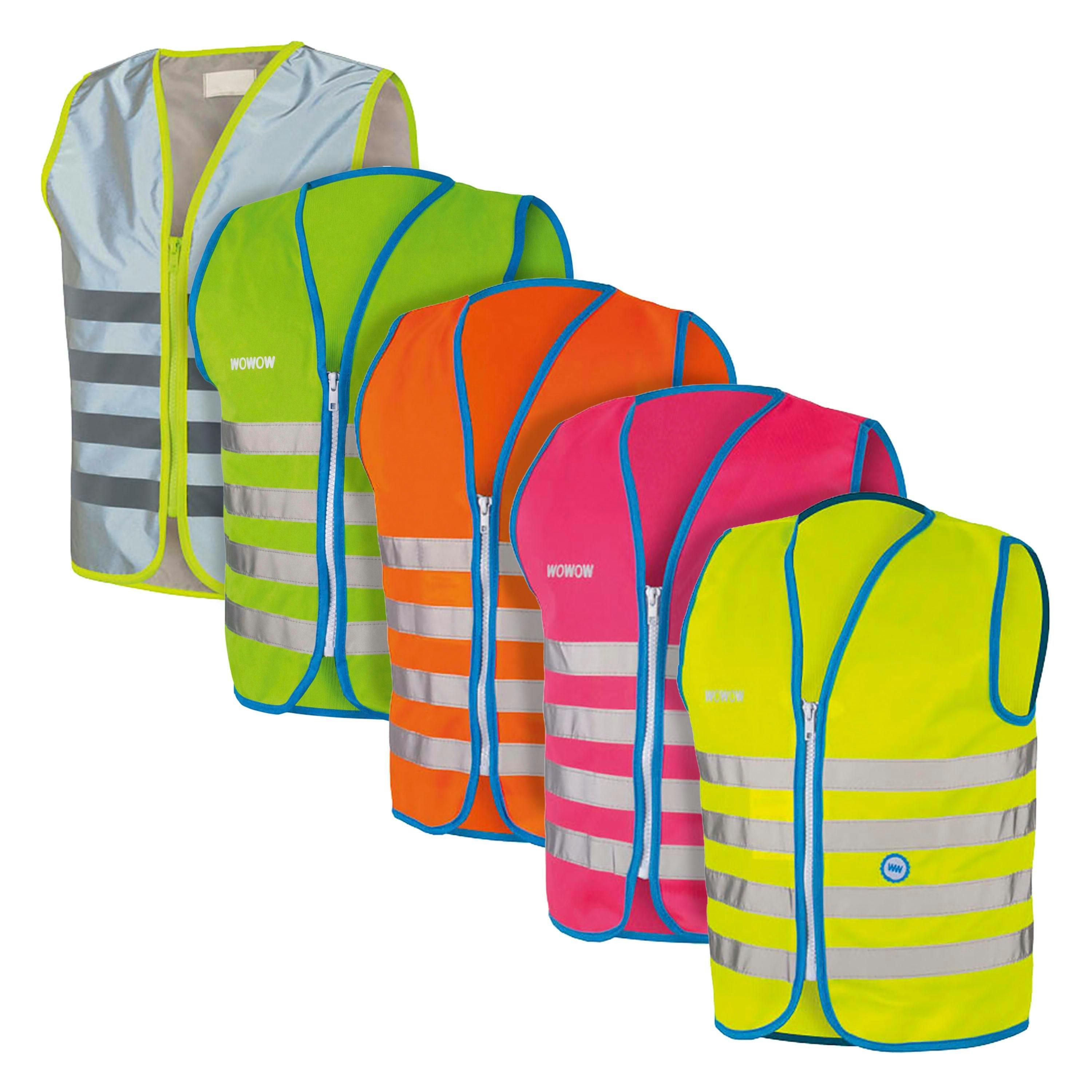 5 Pack Kids Hi Vis Reflective Vests | Mixed Colours School Outdoor Gilets , view 1 of 5
