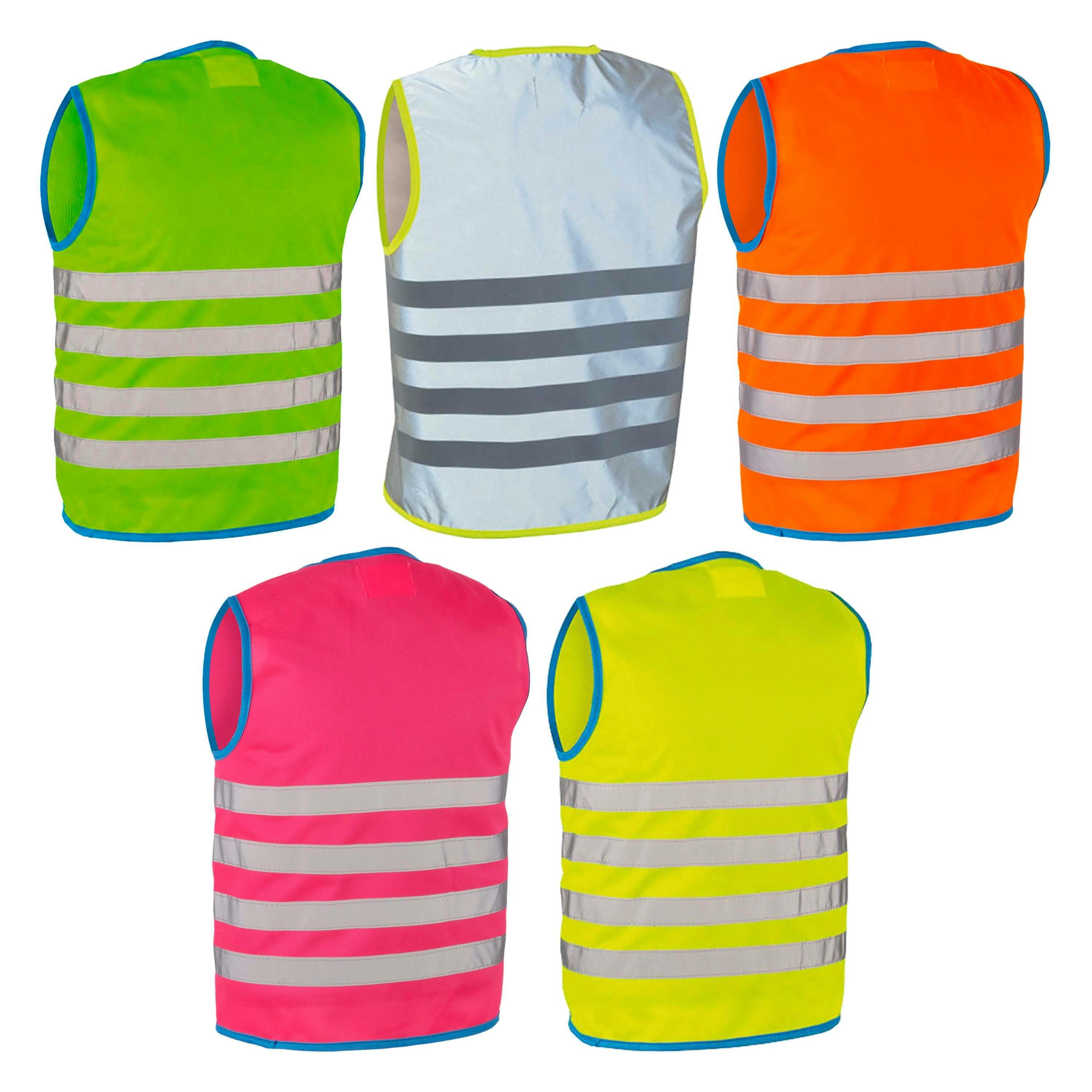 5 Pack Kids Hi Vis Reflective Vests | Mixed Colours School Outdoor Gilets , view 2 of 5