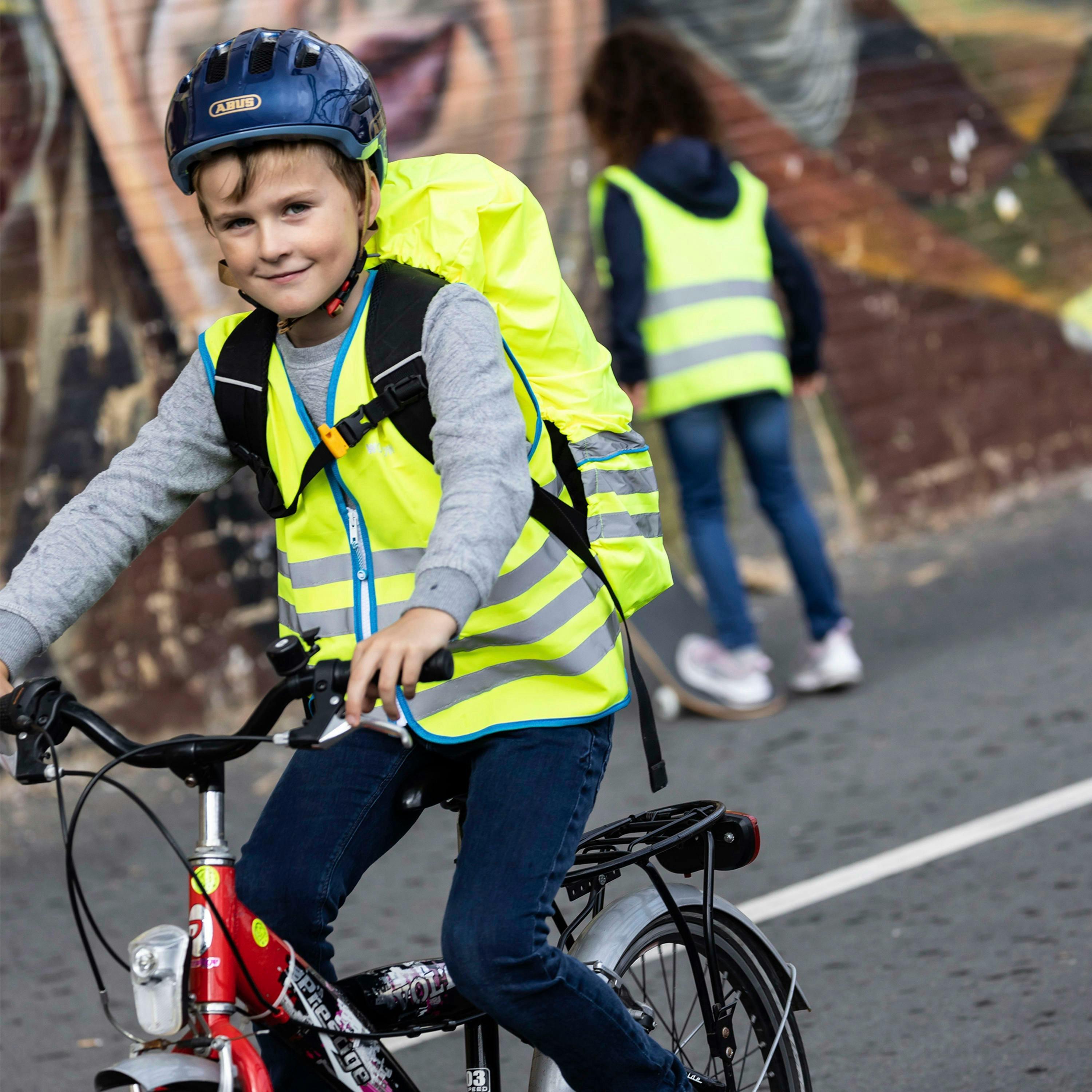 5 Pack Kids Hi Vis Reflective Vests | Mixed Colours School Outdoor Gilets , view 5 of 5