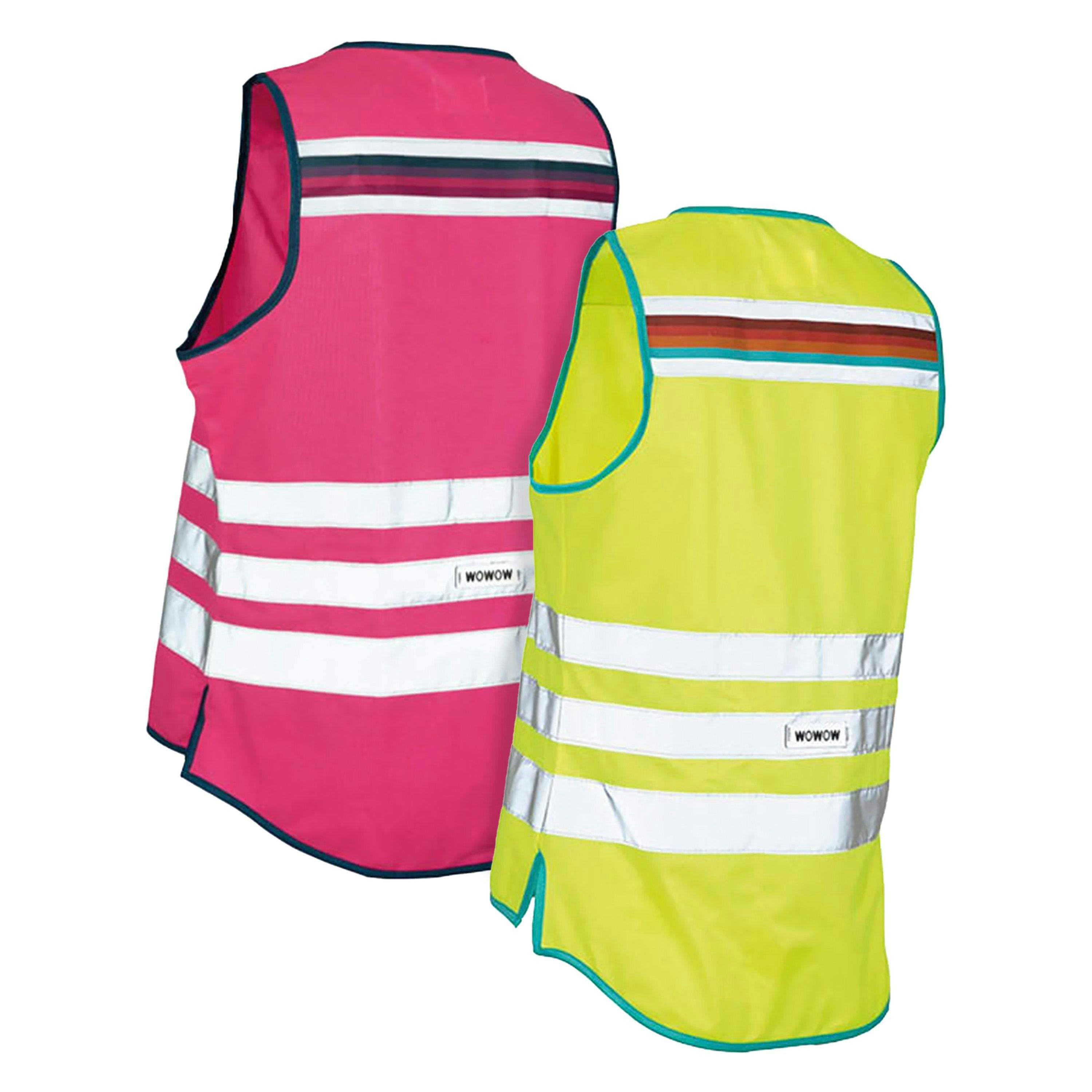 2 Pack Ladies Lucy Hi Vis Reflective Cycling Vest | Pink Yellow Gilet , view 2 of 5