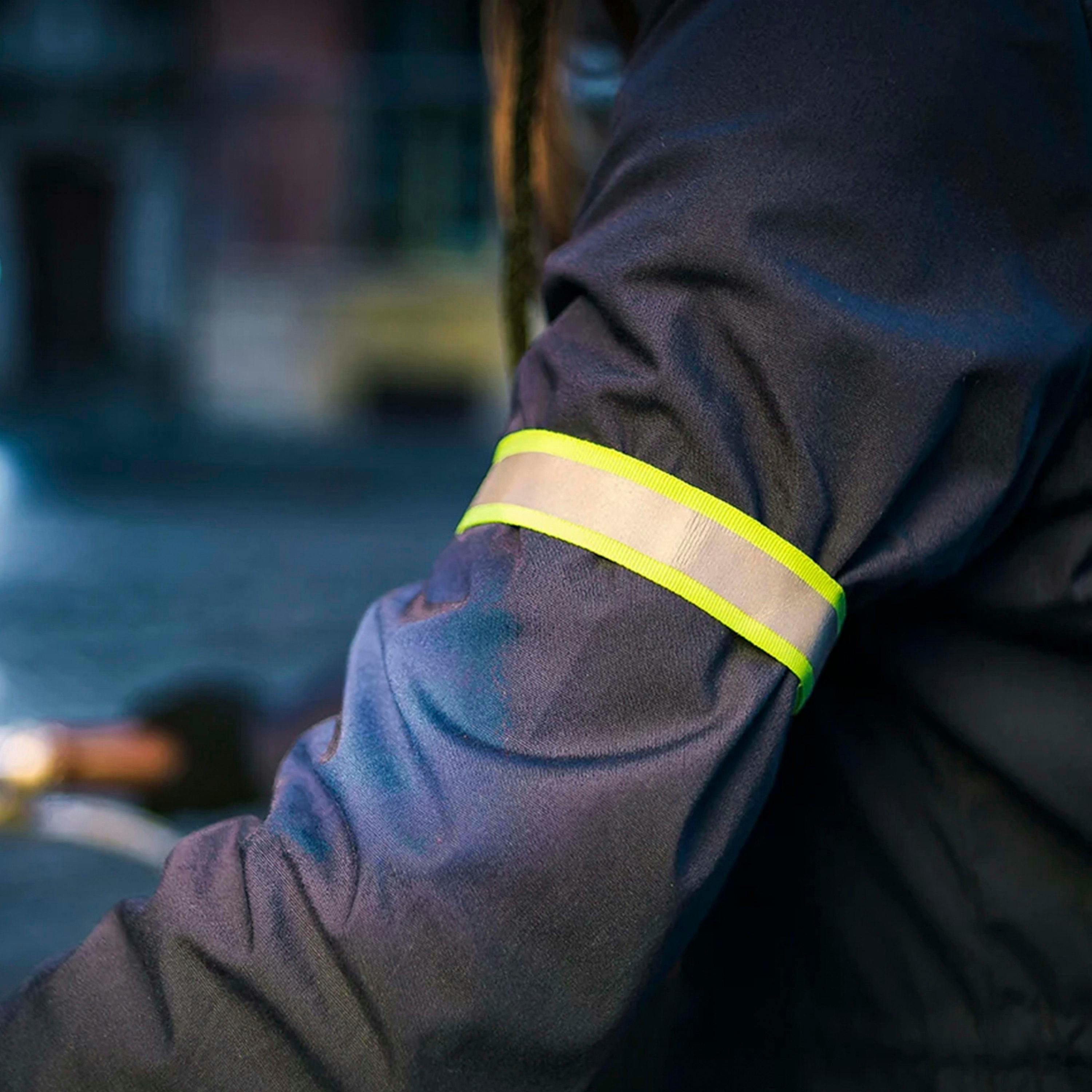 2 Pack 3M Reflective Band Black Yellow Wrist Arm Leg Bands , view 4 of 5