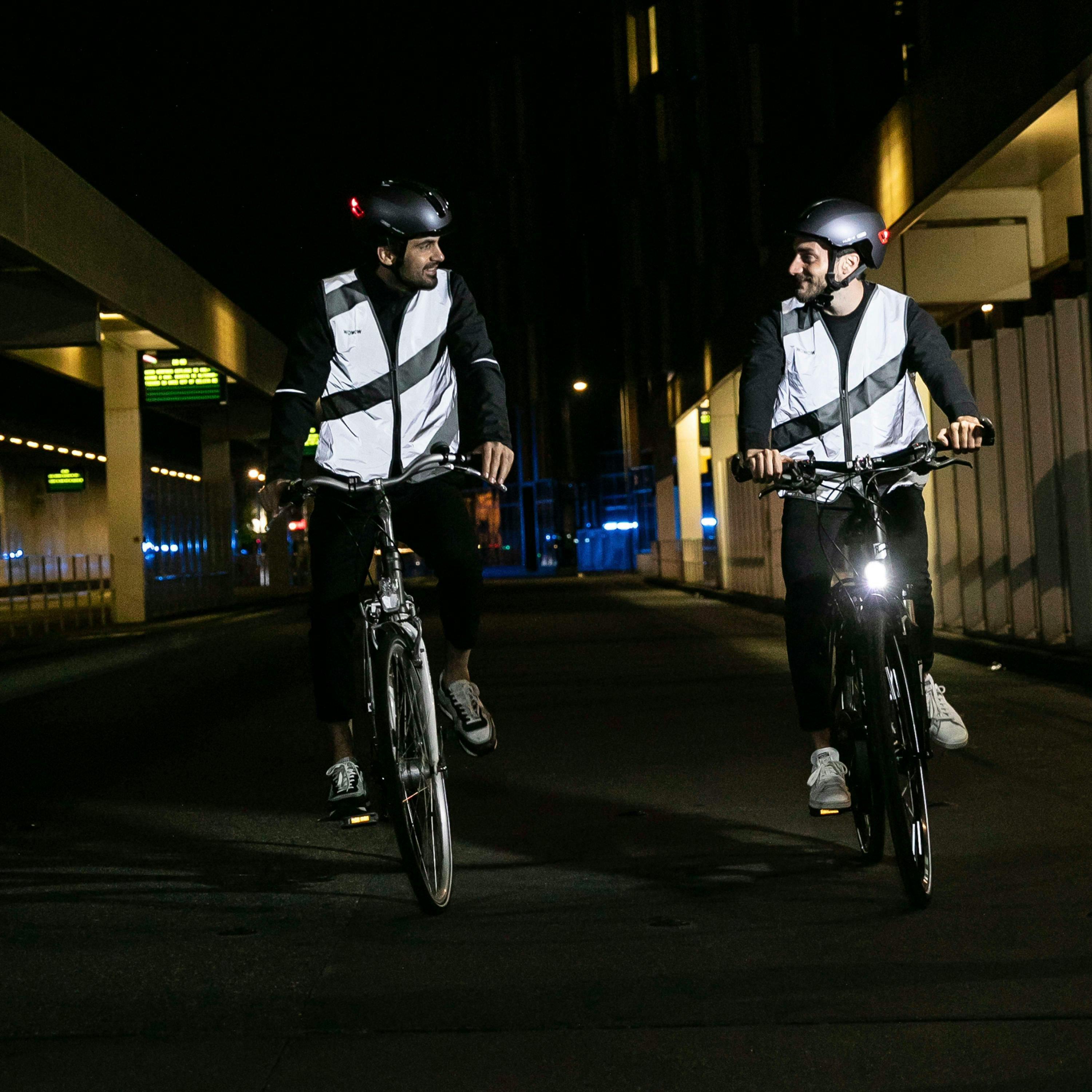 2 Pack Mens Ladies Reflective Hi Vis Roadie Cycling Vests Yellow Silver , view 5 of 5